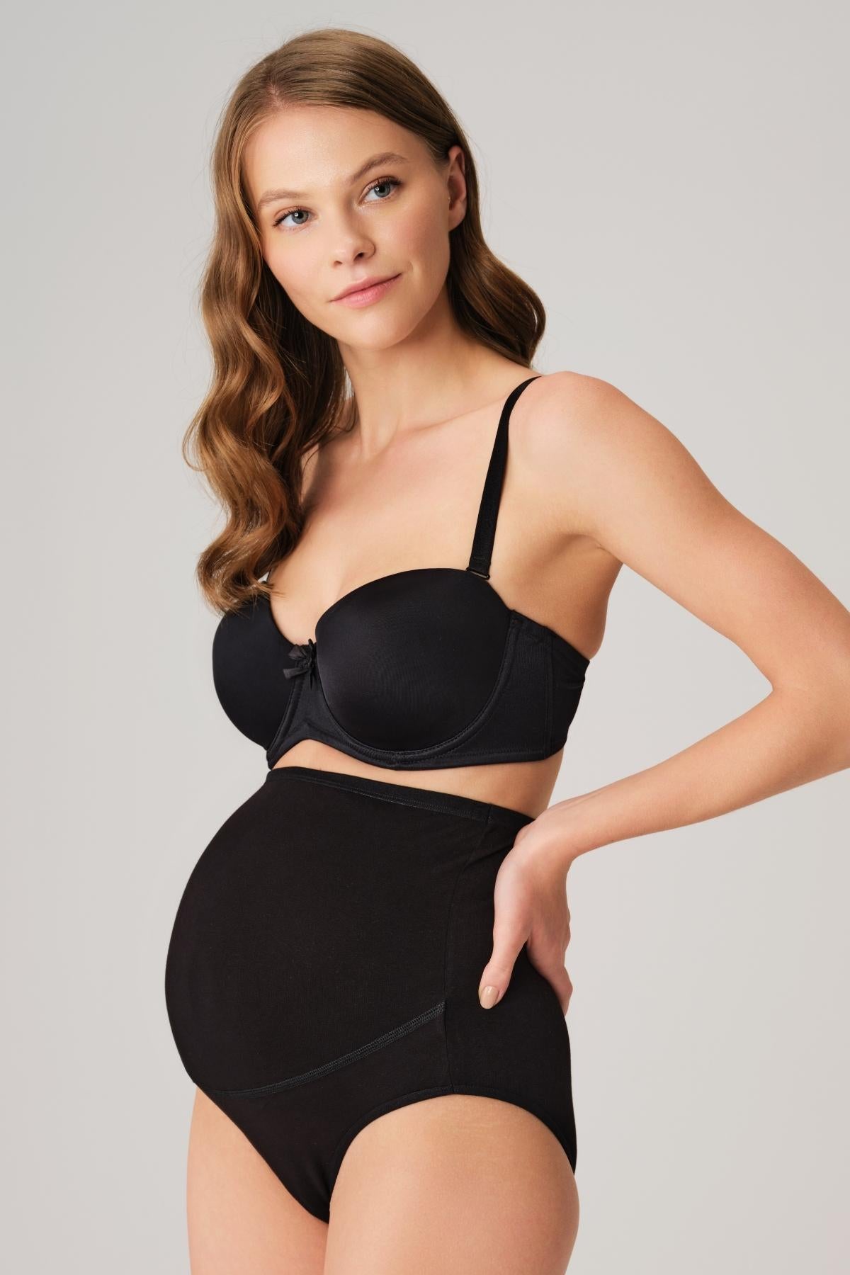 Noir Velouté - Culotte de maternité noire
