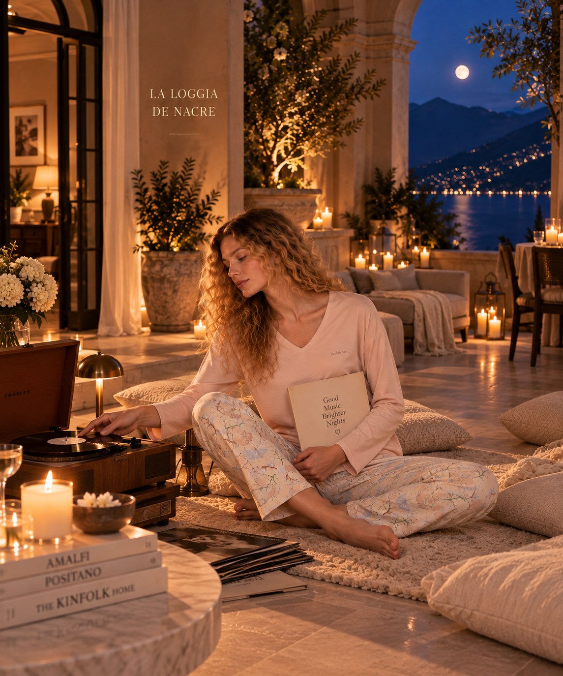 La Loggia de Nacre - Pyjama 2 Pcs - Lumière poudrée et poésie délicate