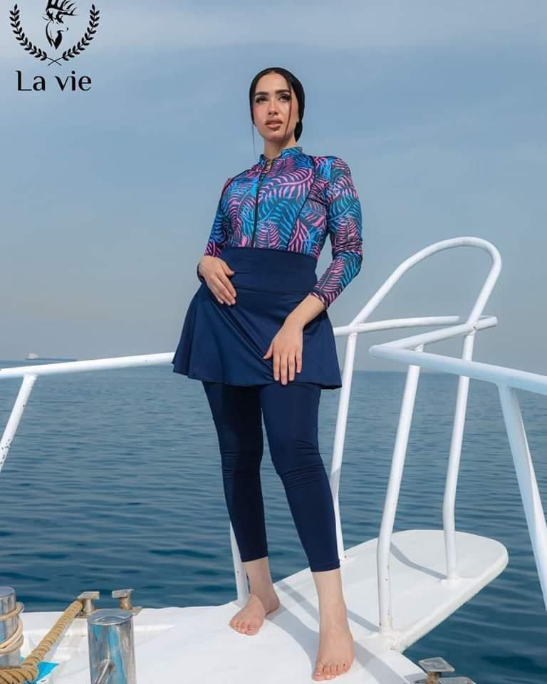 Blue Eden – Burkini 5 Pcs - Vivacement coloré et joyeusement tropical