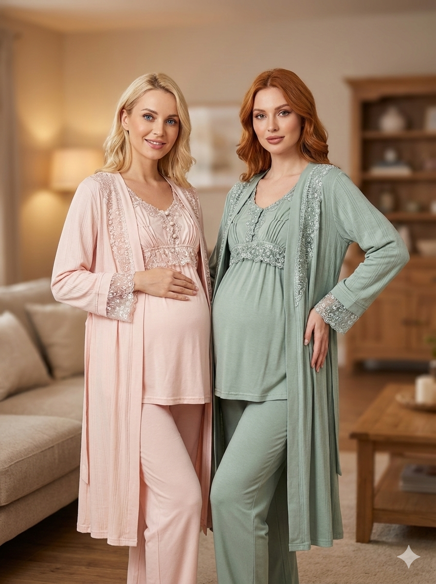 Murmure de Maternité - Ensemble 3 Pcs - Tendresse naissante et élégance évolutive