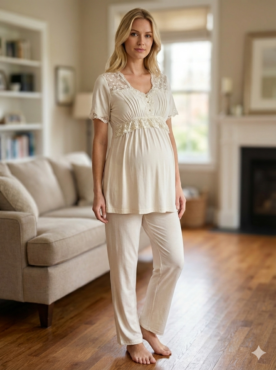 Murmure de Maternité - Ensemble 3 Pcs - Tendresse naissante et élégance évolutive