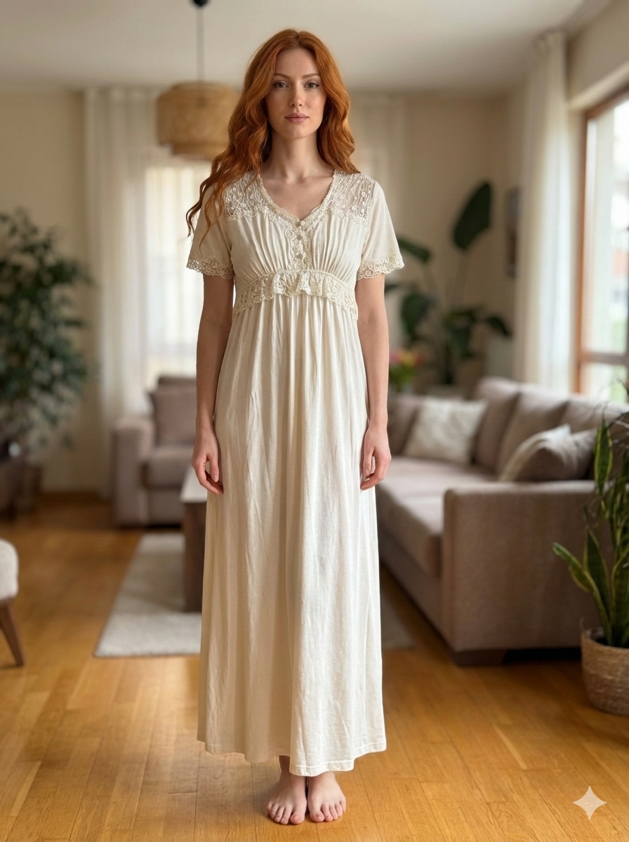 Éclosion de Tendresse - Robe maternité - Pureté naturelle et douceur romantique