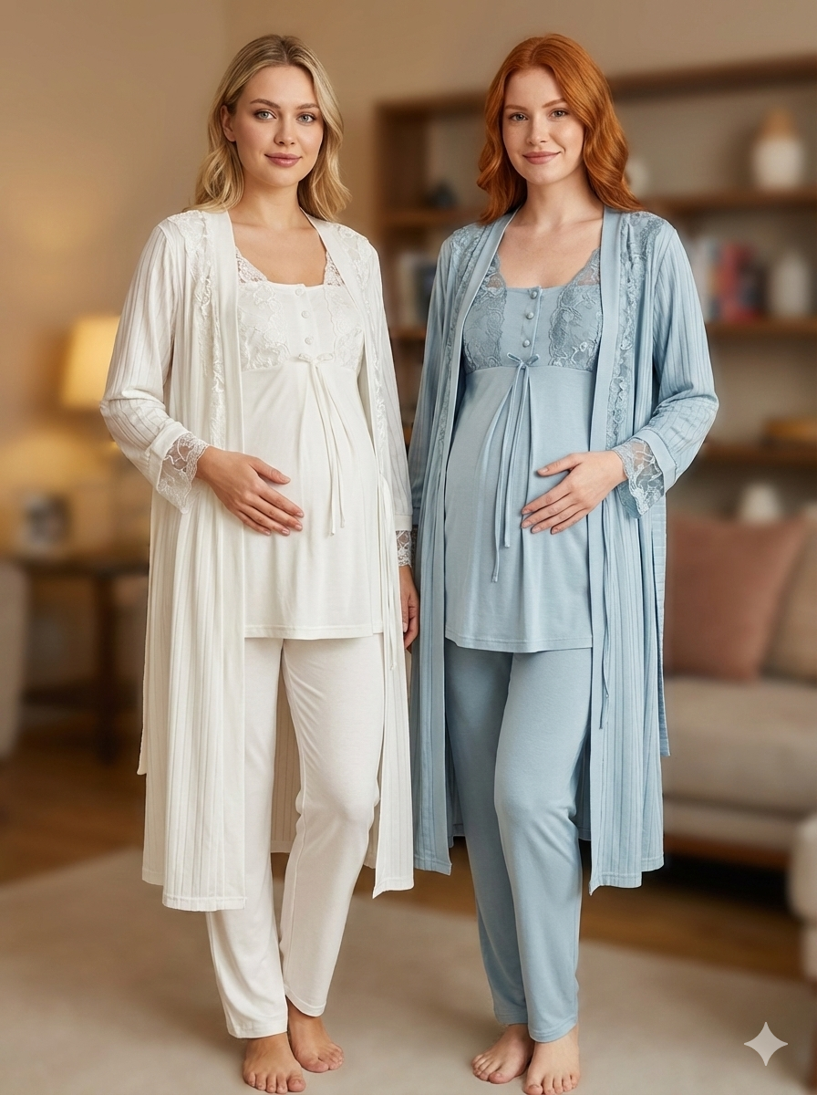 Lumière Maternelle - Ensemble 3 Pcs - Éclat intérieur et grâce épanouie