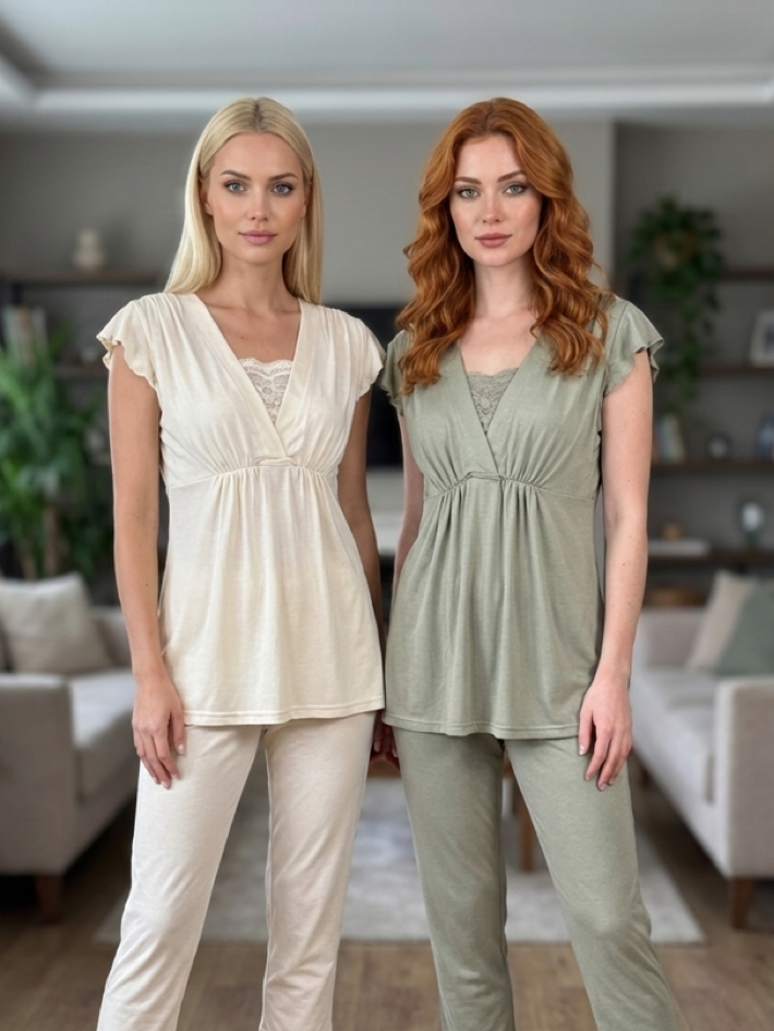 Promesse Veloutée - Ensemble 3 Pcs - Douceur naturelle et allure maternelle apaisée