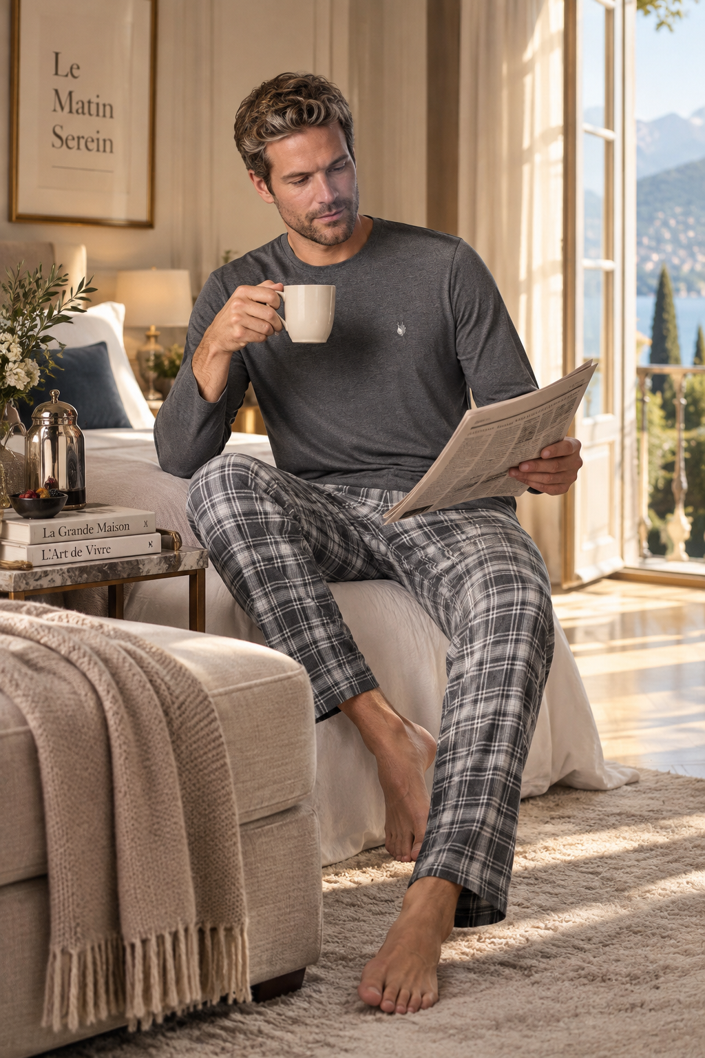 Le Matin Serein - Ensemble 2 Pcs - Douceur intemporelle et confort raffiné