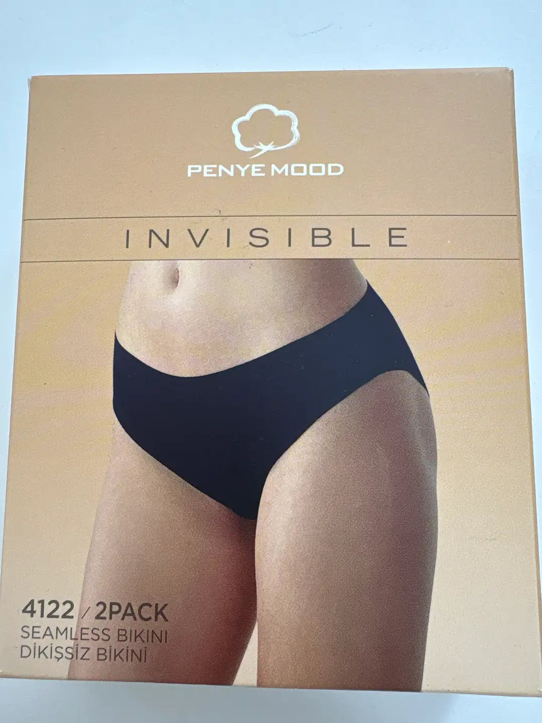 Caresse de Coton - Set de 2 culottes invisibles - Élégance pure e invisible Seconde-Peau 