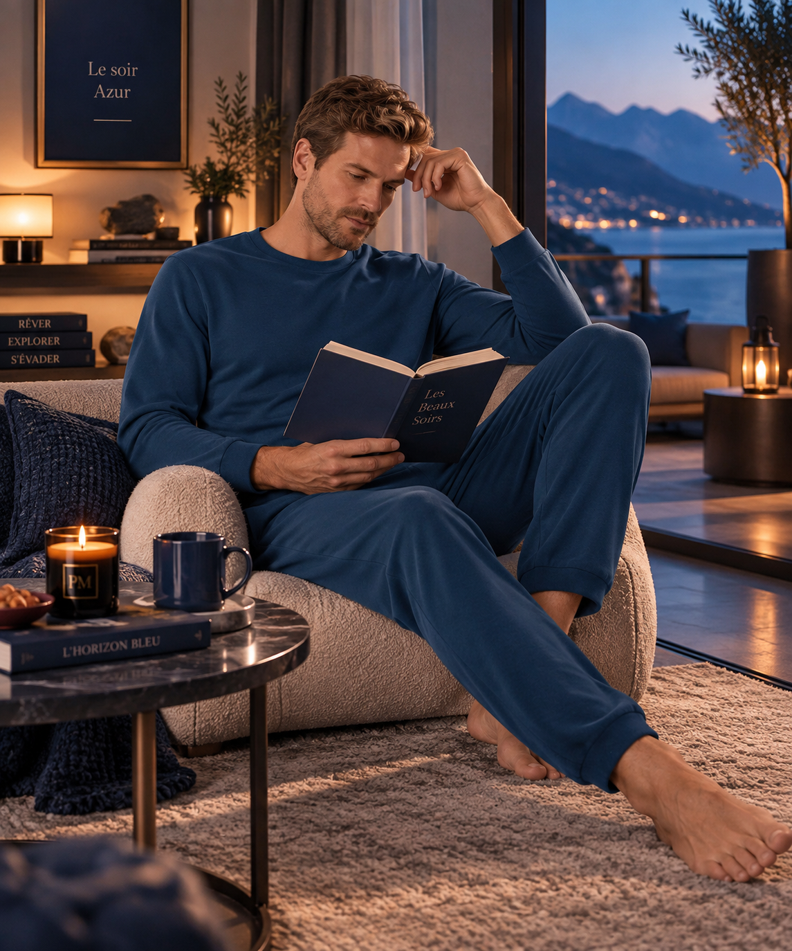 Le Soir Azur - Ensemble 2 Pcs - Élégance marine et douceur contemporaine