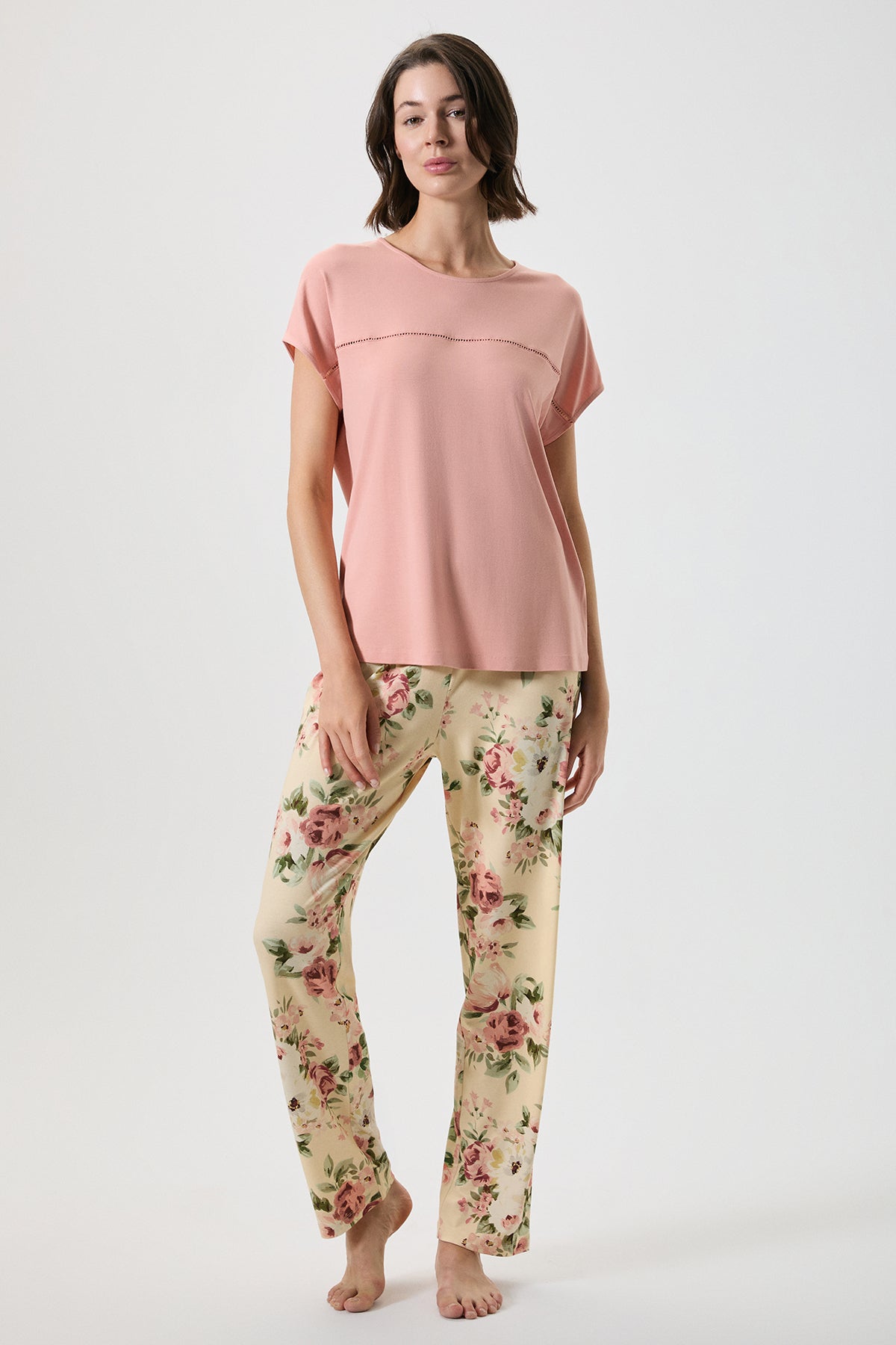Éveil Rosé - Ensemble 2 Pcs - Douceur matinale et fraîcheur florale