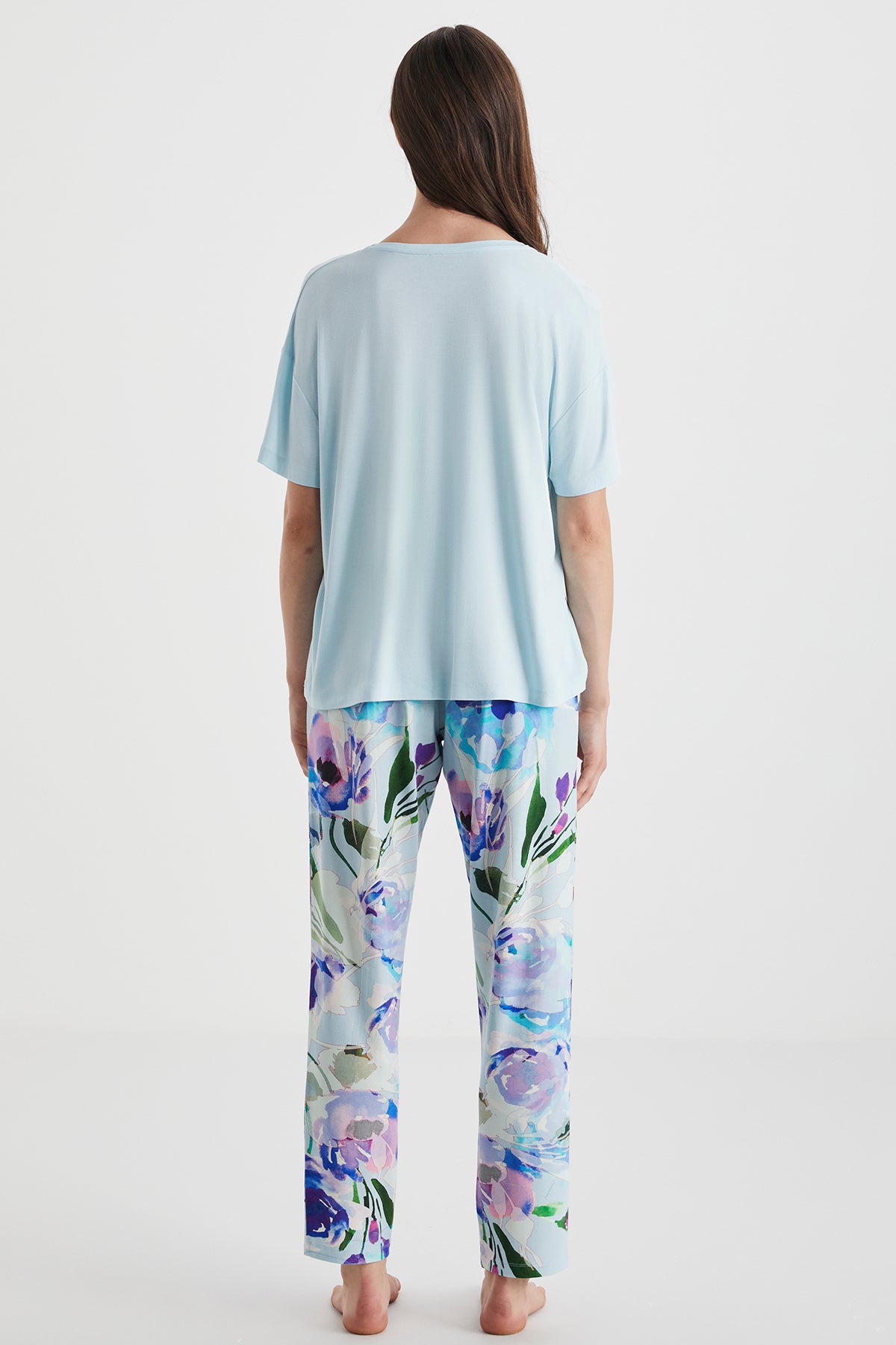 Jardin Bleu- Ensemble 2 Pcs- Fraîcheur florale et légèreté d’été