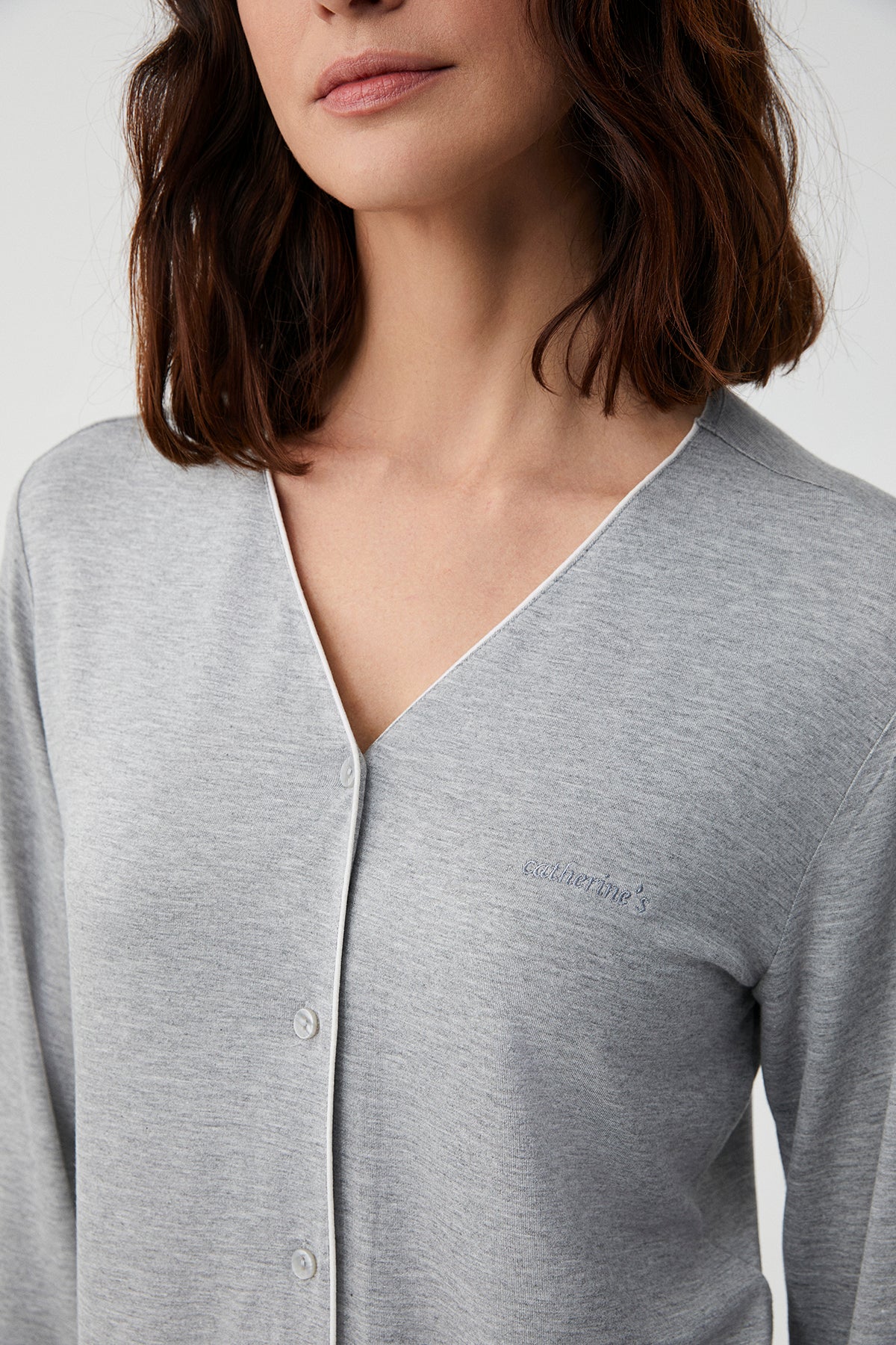 Camélia Argenté - Pyjama boutonné - Élégance décontractée et simplicité raffinée