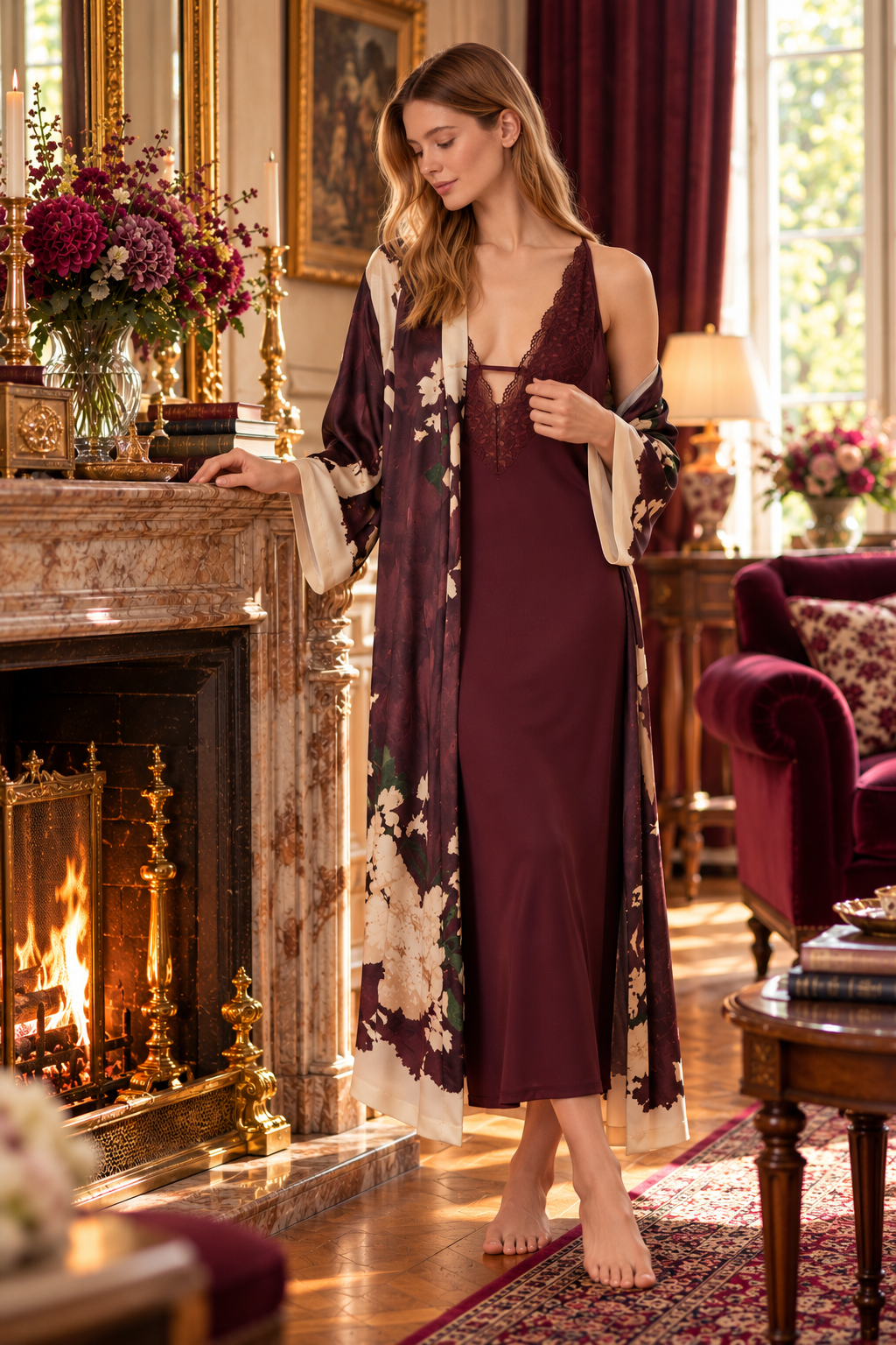 Le Boudoir de Prune – Ensemble 2 Pcs – Élégance florale et sensualité raffinée