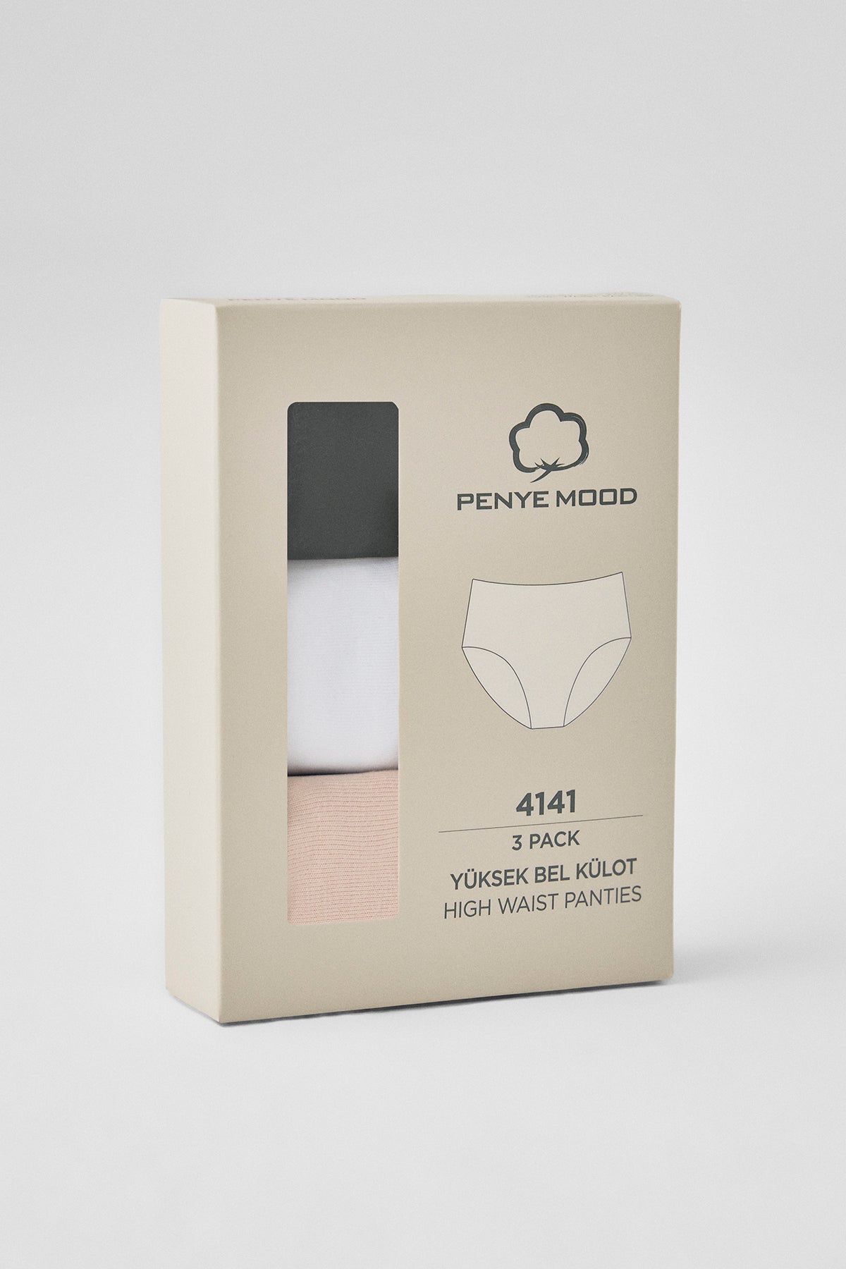 Étreinte de Coton - Set de 3 culotte hautes -Douceur enveloppante et confort infini