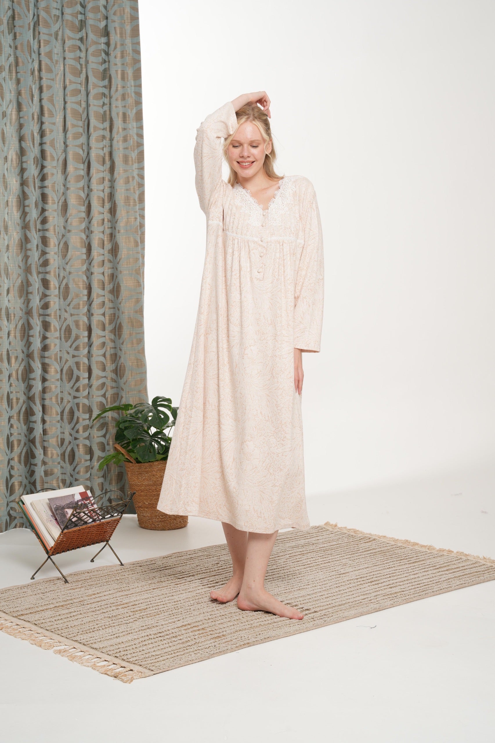 Veilleuse Maternelle - Robe longue maternité - Charme doux et chaleur affective