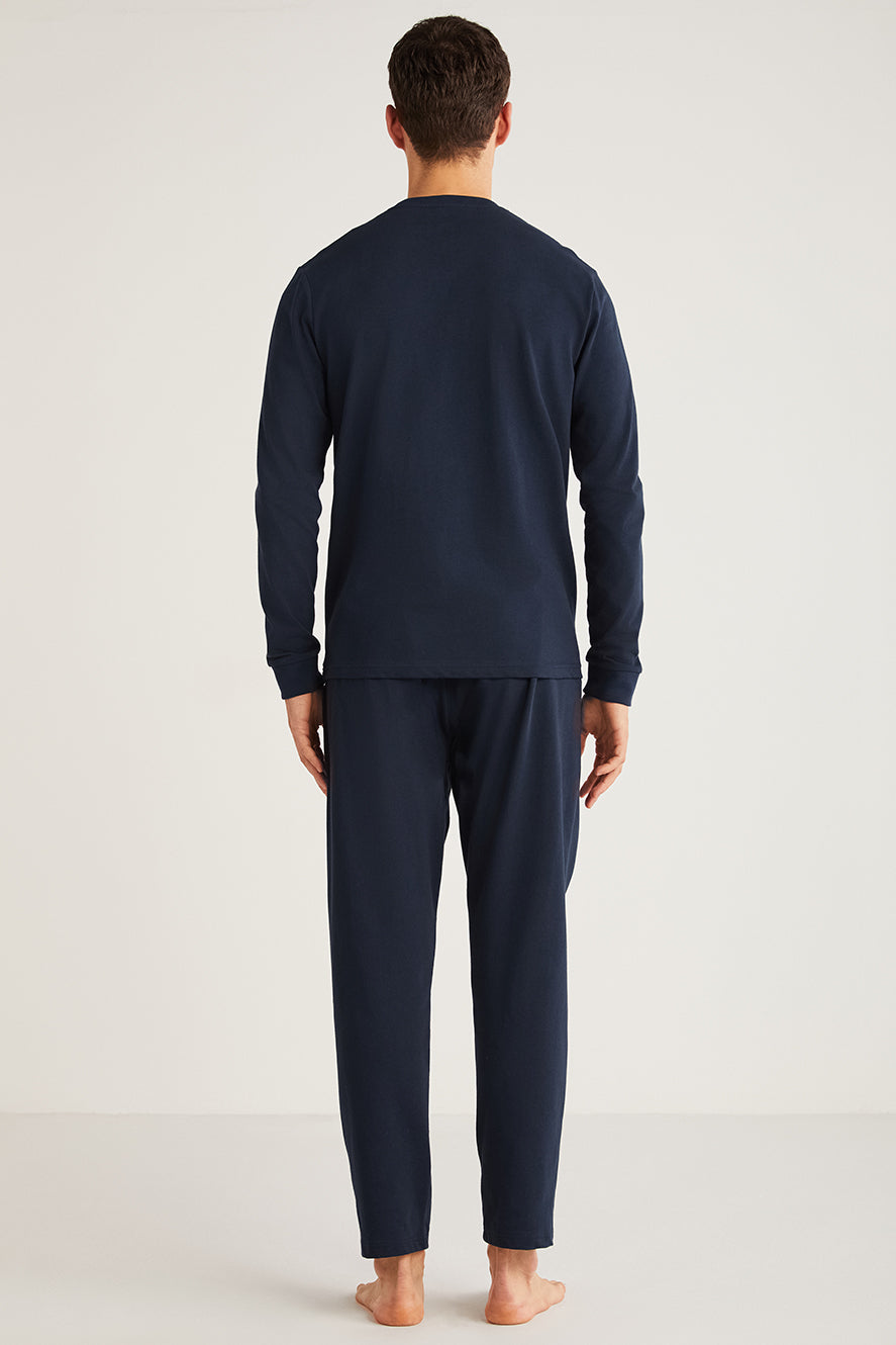 Pyjama homme bleu uni CN
