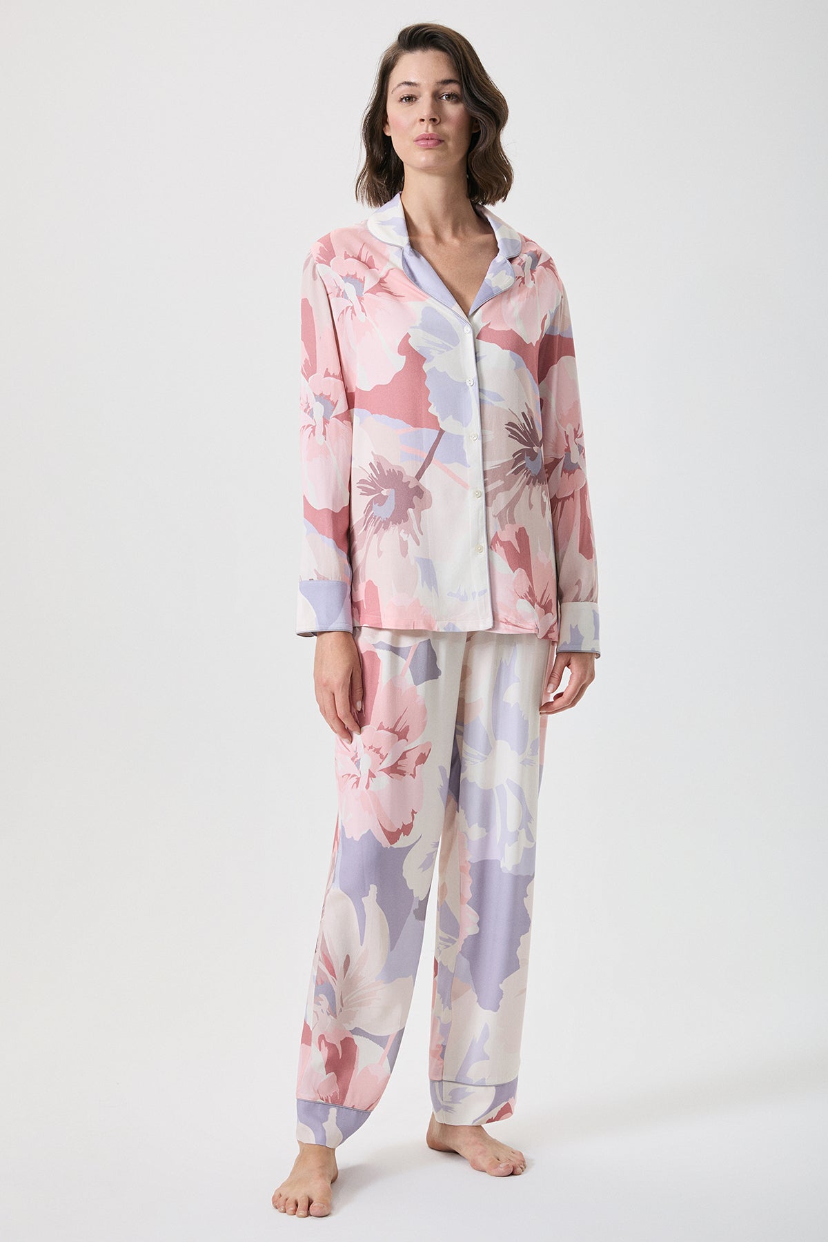 Brume Florale - Pyjama boutonné - Douceur lumineuse et dédlicatese fluide