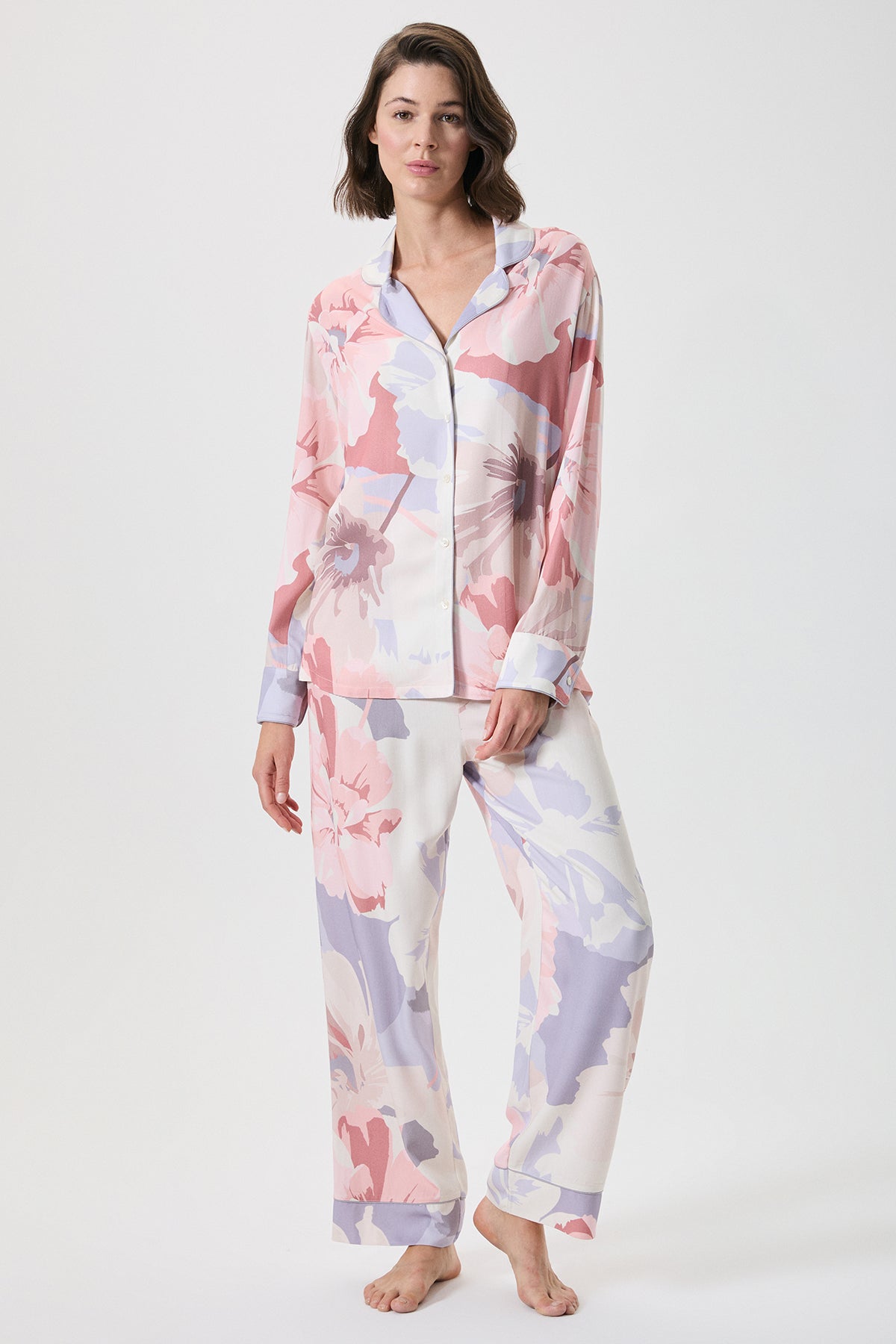 Brume Florale - Pyjama boutonné - Douceur lumineuse et dédlicatese fluide