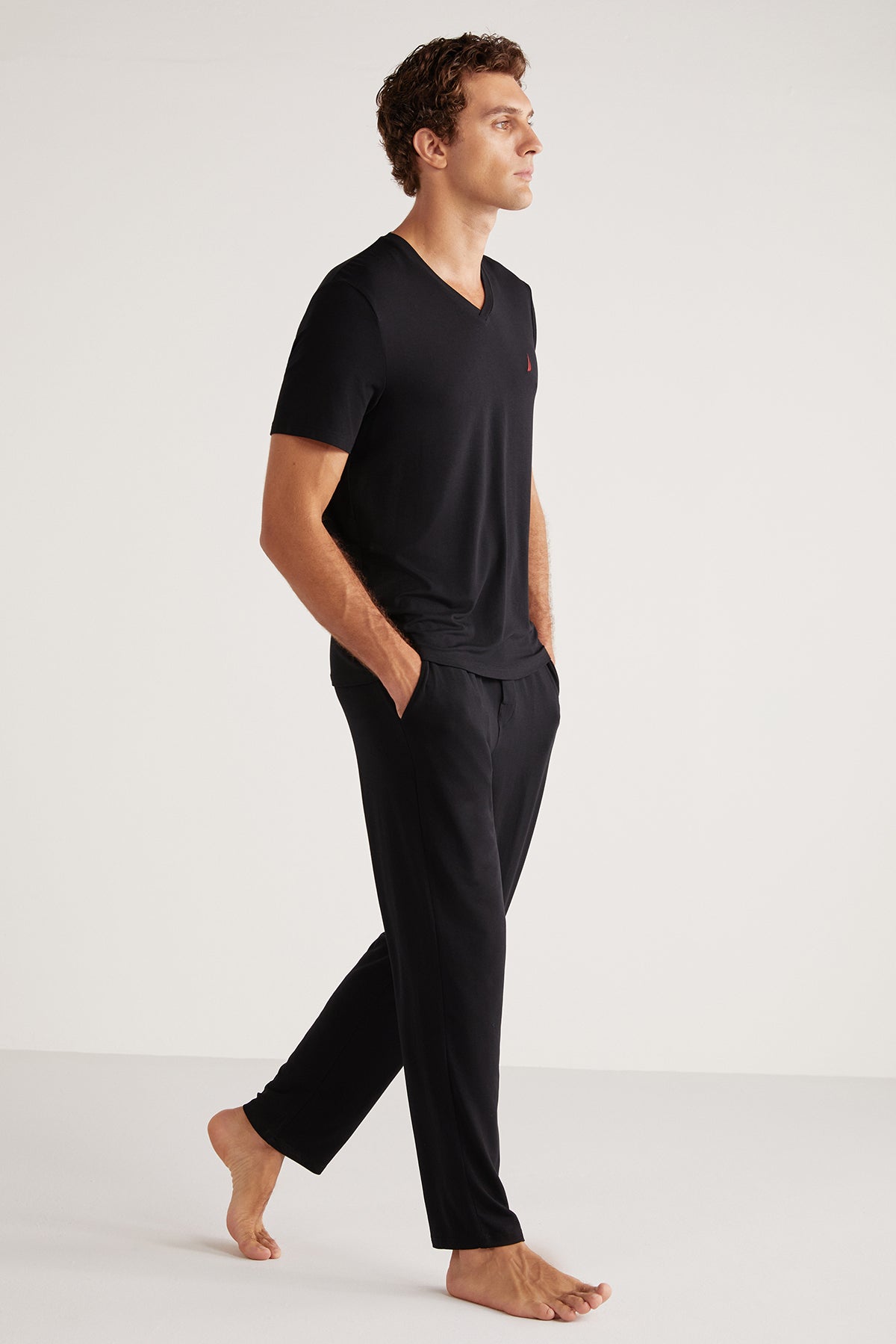 Pyjama homme noir uni
