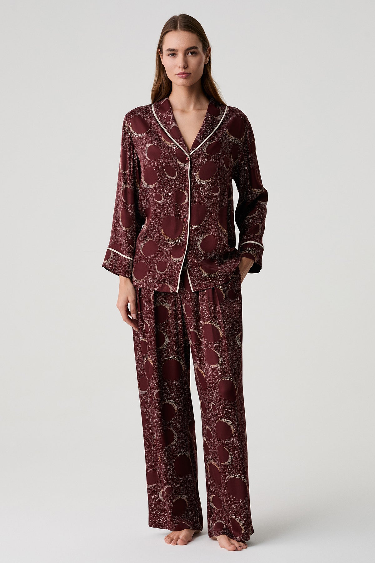 Le Boudoir Bordeaux - Pyjama 2 Pcs - Sensualité feutrée et richesse bordeaux