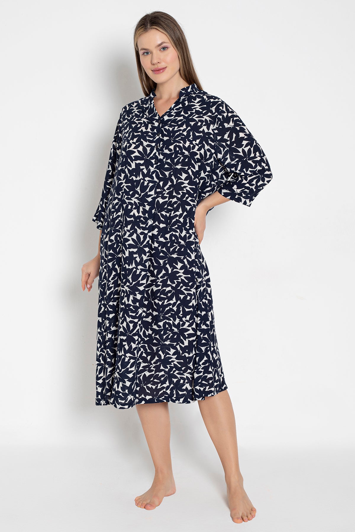 Ombres d’Hirondelles - Robe imprimée - Confort respirant et féminité paisible