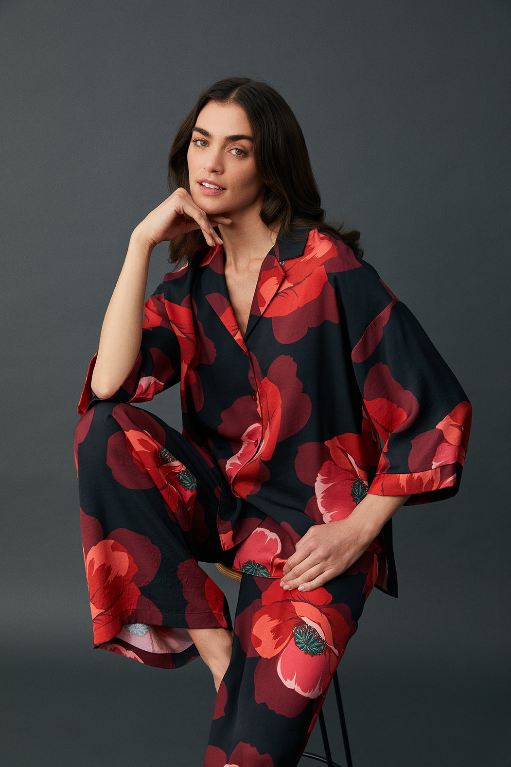 Éclat de Coquelicot – Ensemble 2 Pcs - Harmonie Florale et élégance lumineuse