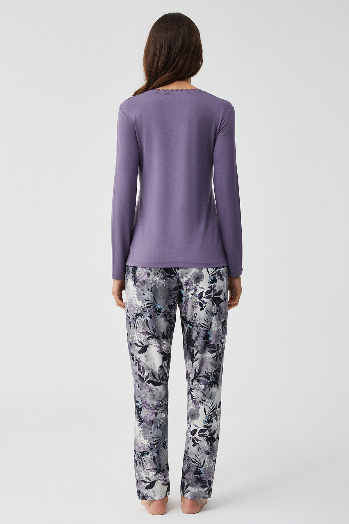 Violette Étoilée - Ensemble 2 Pcs - Douceur florale et charme mystérieux