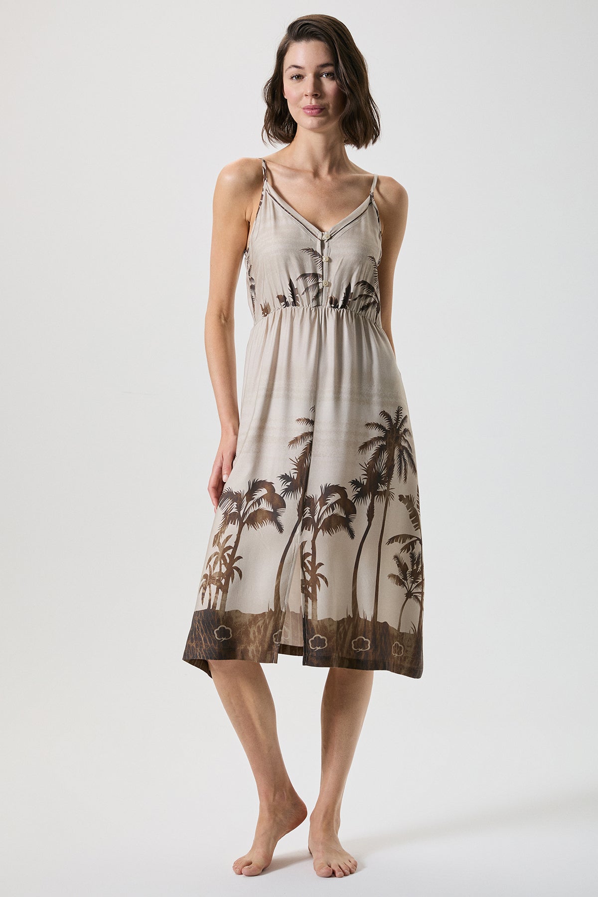 Lumière Tropicale - Robe loungewear - Sérénité palmée et douceur envoûtante