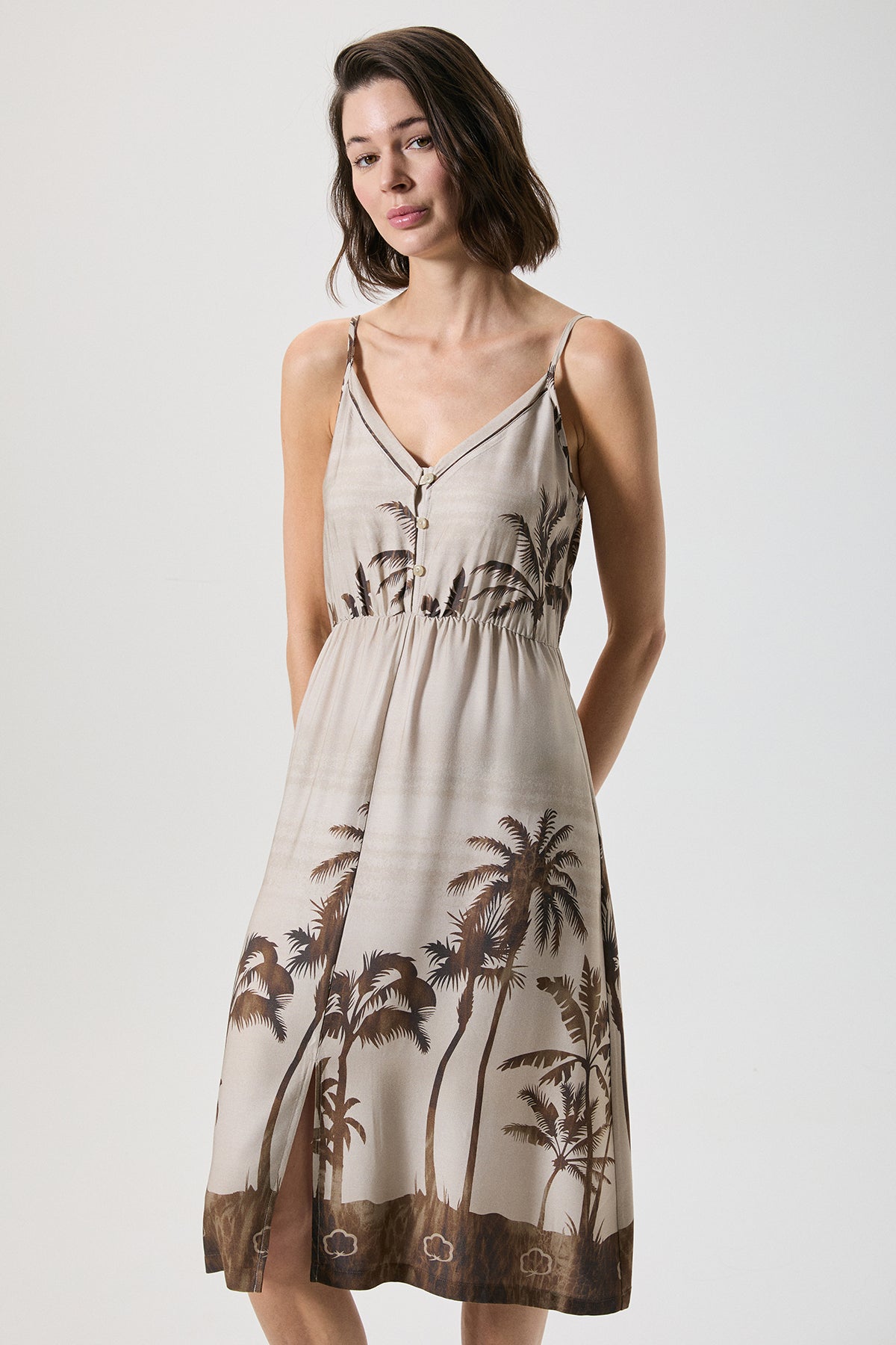 Lumière Tropicale - Robe loungewear - Sérénité palmée et douceur envoûtante