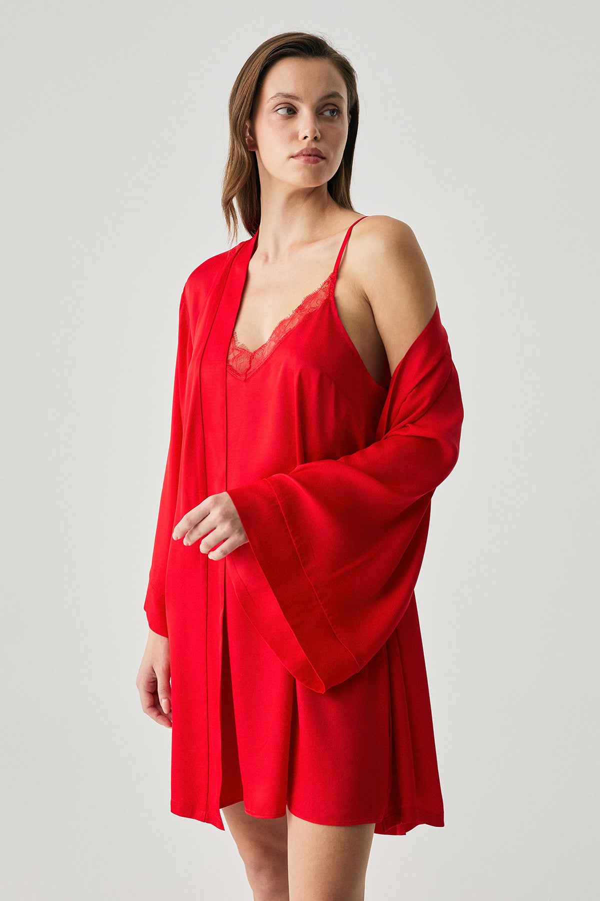 Flamme Élégante - Robe de chambre femme - Allure enveloppante et charme subtil