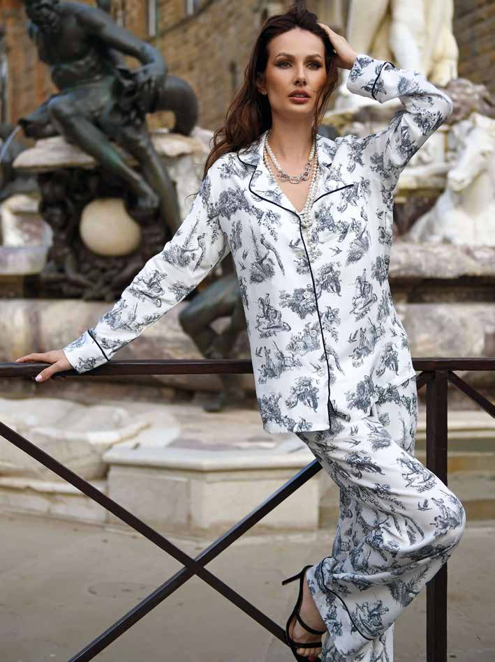 Luna Fiore- Pyjama Toile de Joury - Sensuellement fluide et naturellement élégant