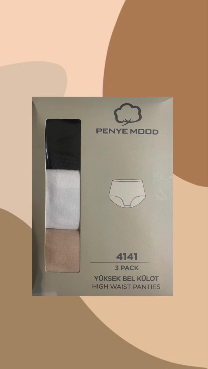Étreinte de Coton - Set de 3 culotte hautes -Douceur enveloppante et confort infini