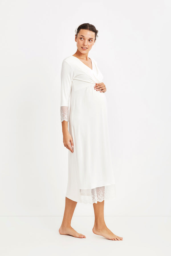 Robe longue maternité blanche NC