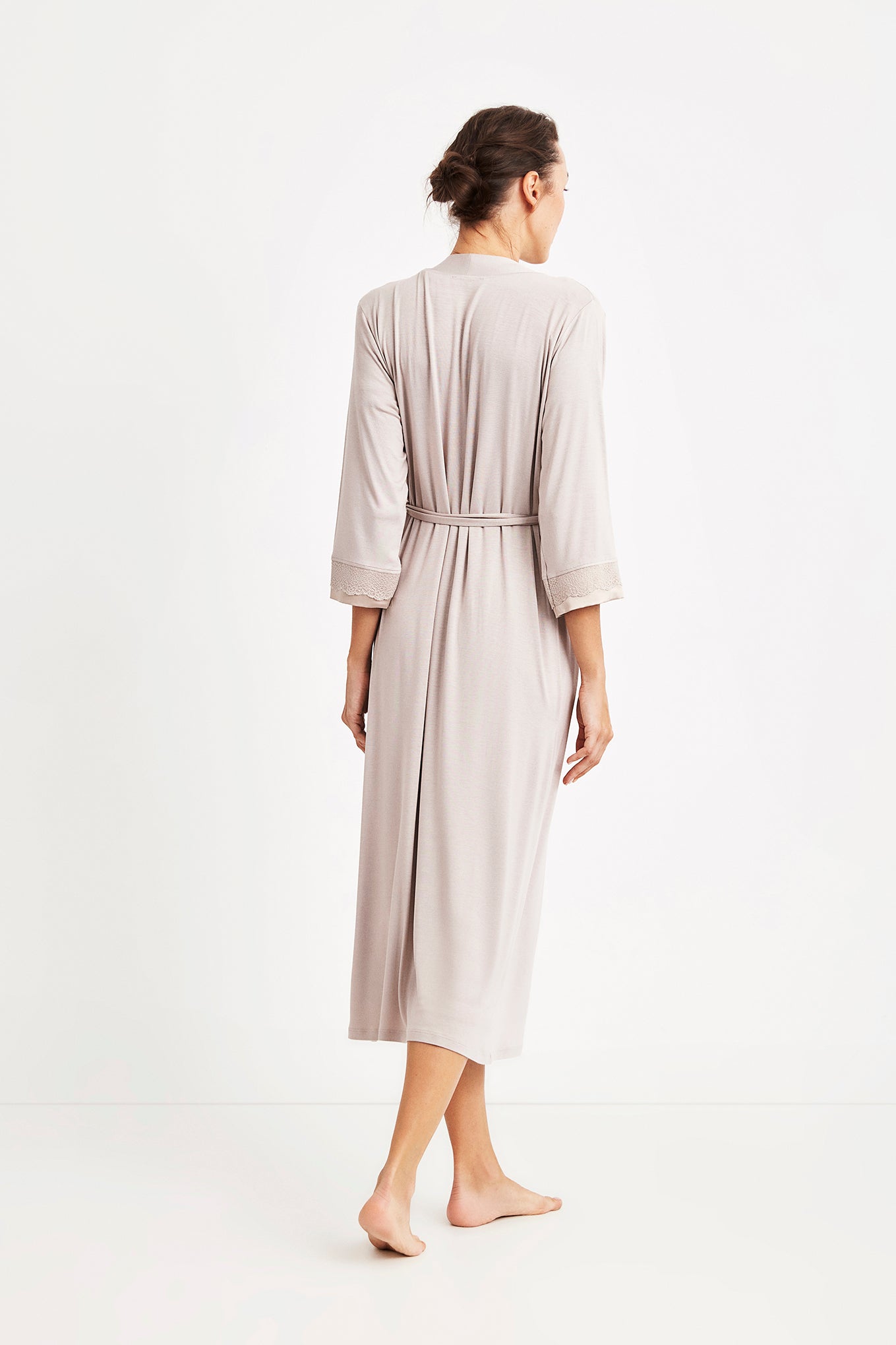 Peignoir maternité beige et poudre NC