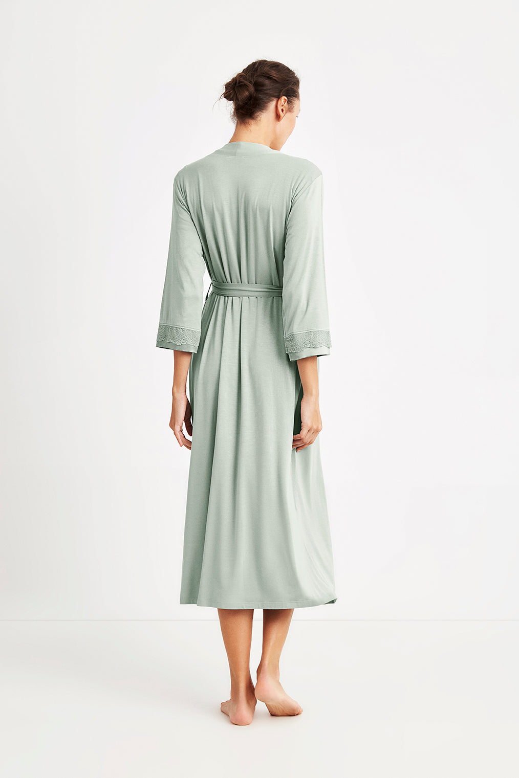 Peignoir maternité vert cn