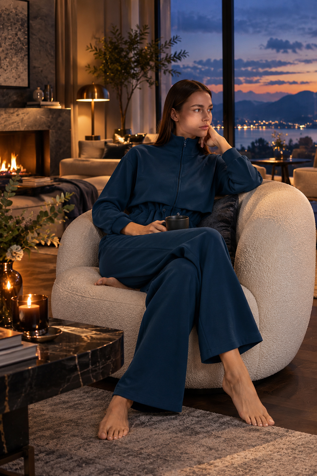 L’Heure Bleue - Ensemble 2 Pcs - Profondeur marine et douceur feutrée