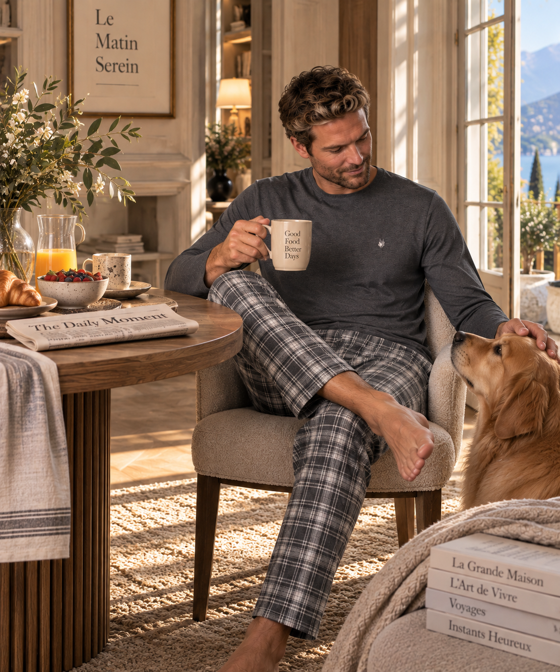 Le Matin Serein -  Ensemble 2 Pcs - Douceur intemporelle et confort raffiné