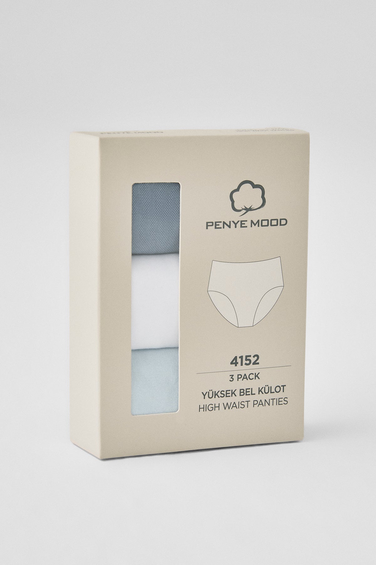 Étreinte Pure - Set de 3 culottes Hautes -Douceur enveloppante et confort seconde peau
