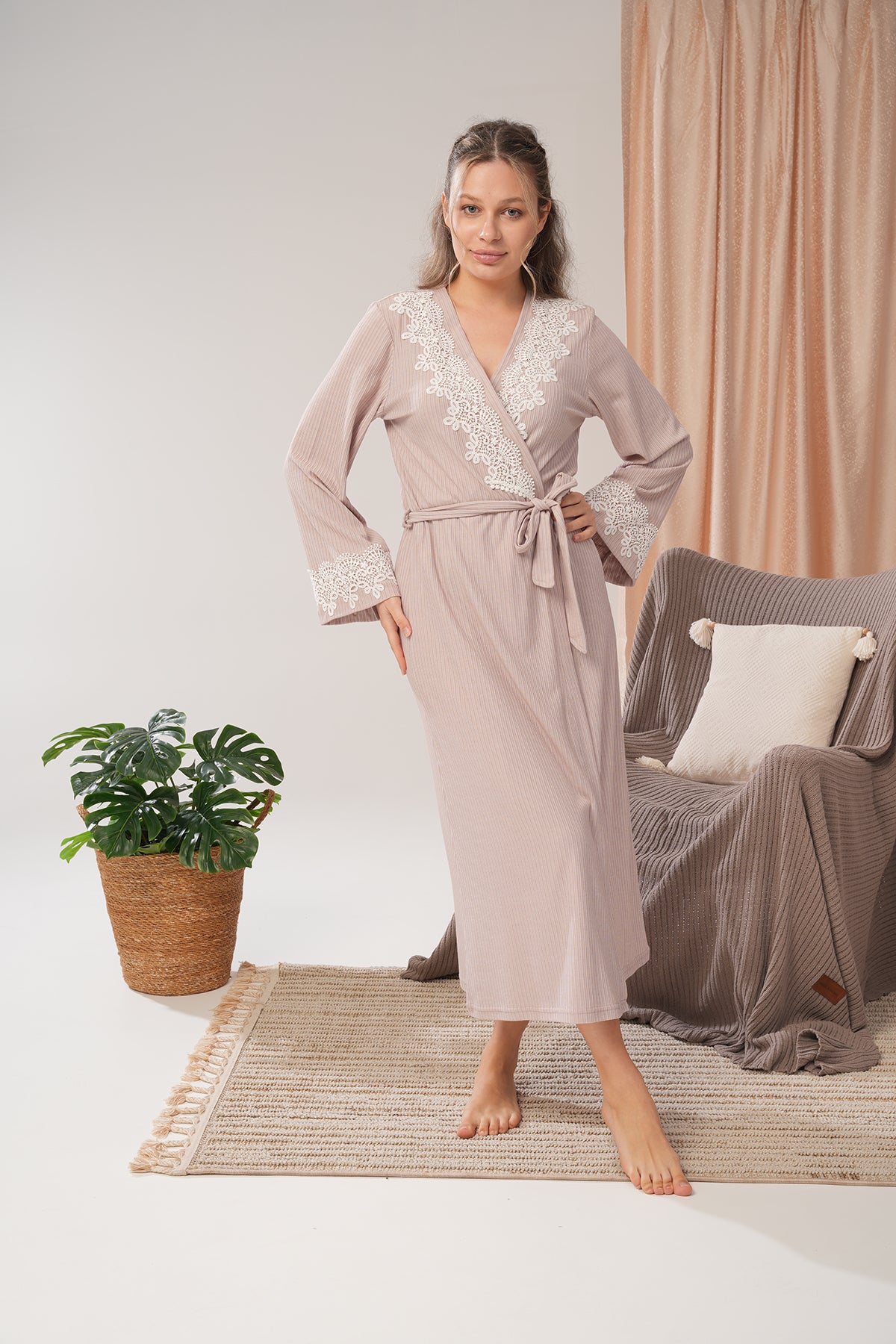 Douceur Maternelle - Robe de chambre longue - Cocon tendre et bien-être partagé cn