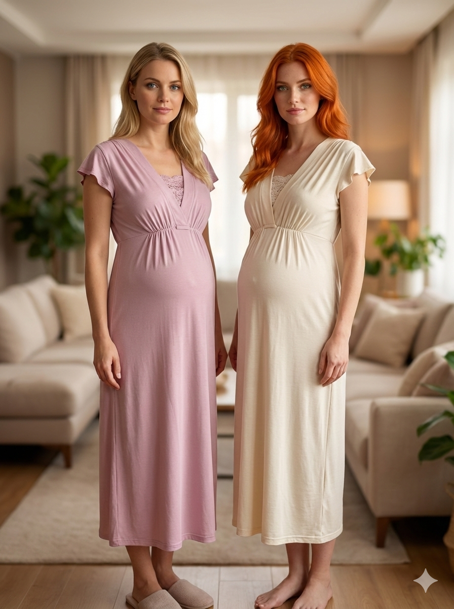 Doux Cocon - Robe maternité - Douceur fluide et allure tendre réconfortante