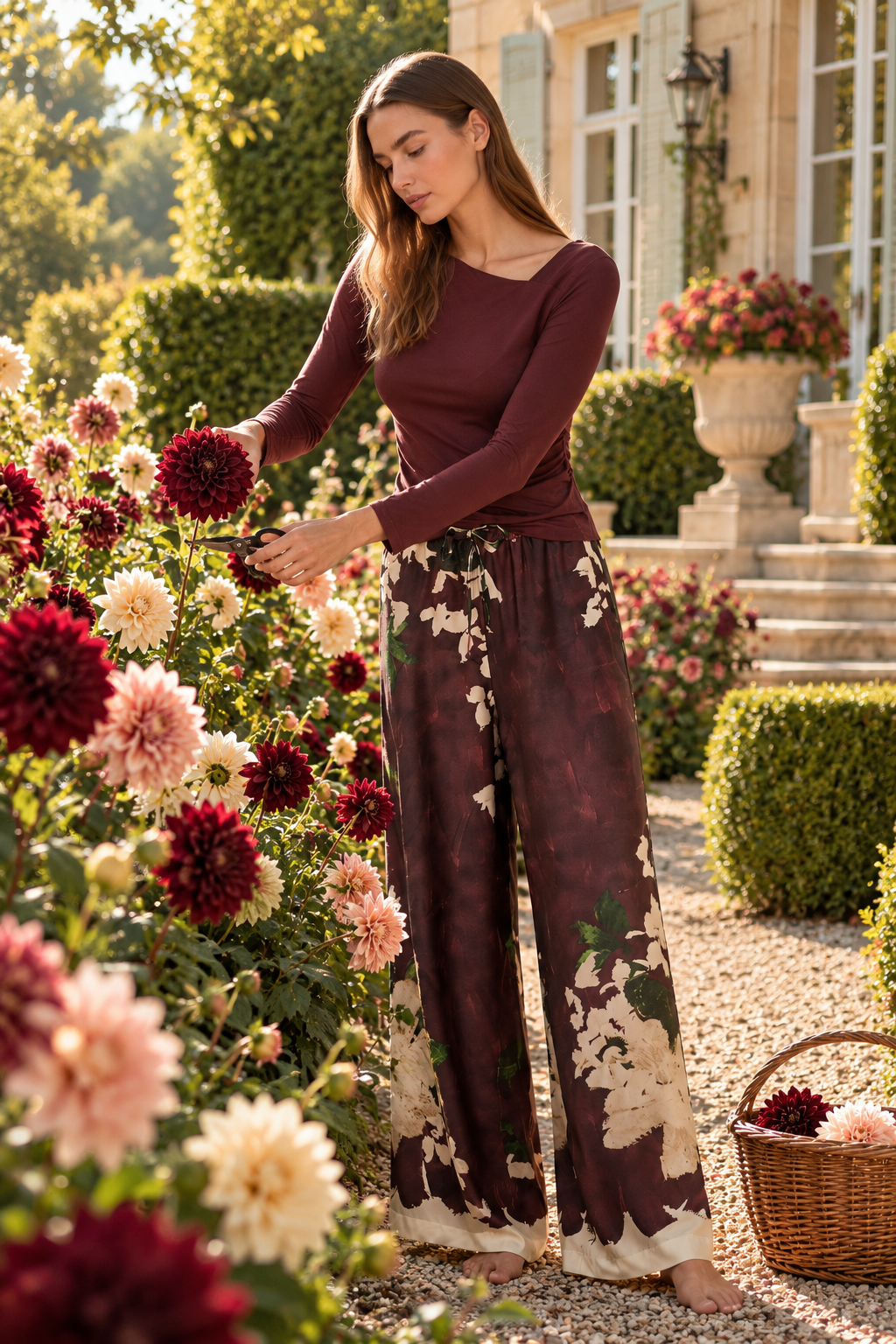 Le Jardin de Dahlia – Ensemble 2 Pcs – Élégance florale et sophistication naturelle