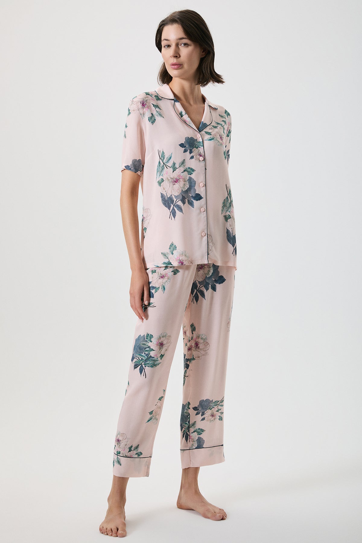 Instant Paisible - Pyjama boutonné - Sérénité florale et douceur enveloppante