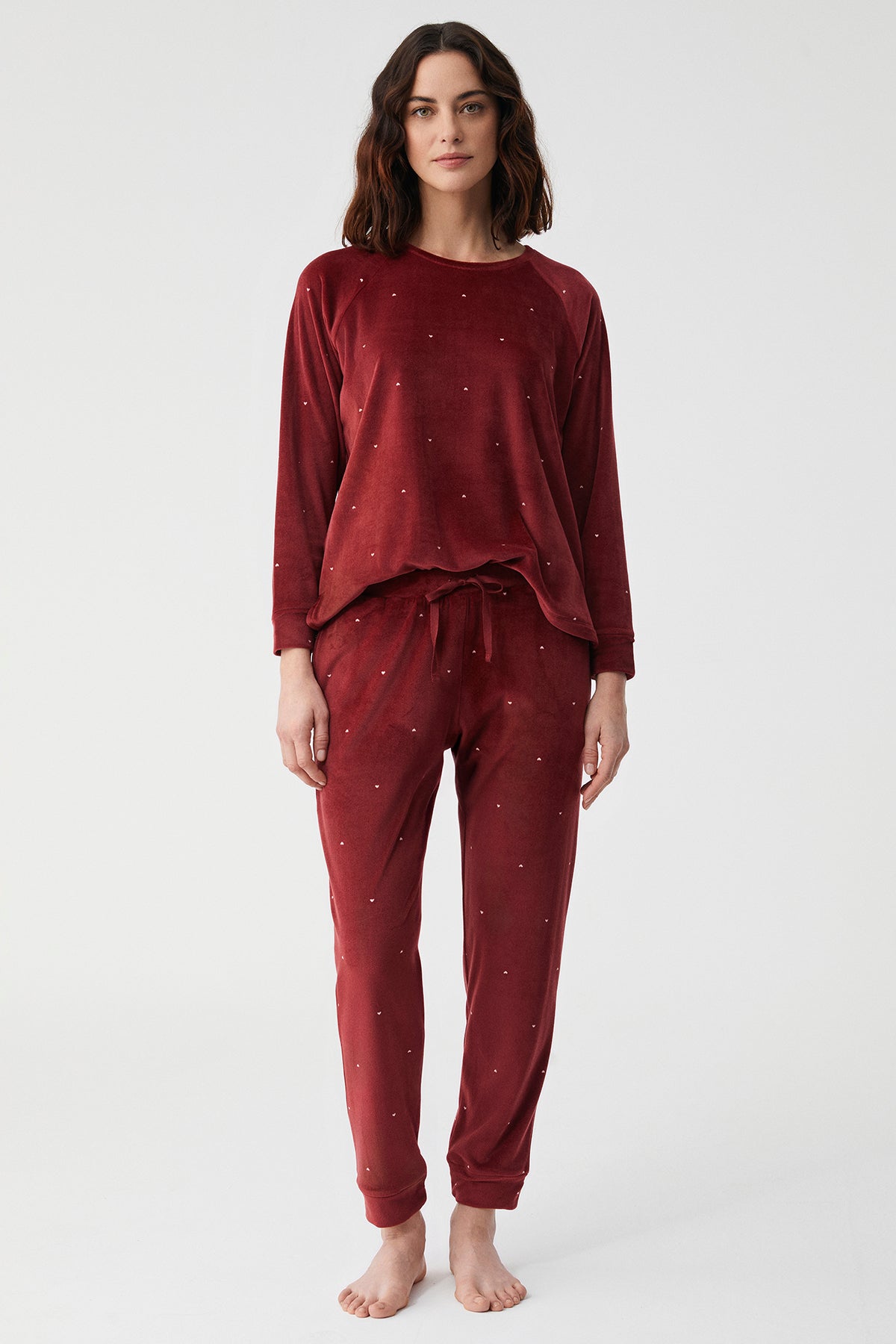 Camélia Pourpre Étoilé - Ensemble 2 Pcs - Élégant brillant et cosy distingué