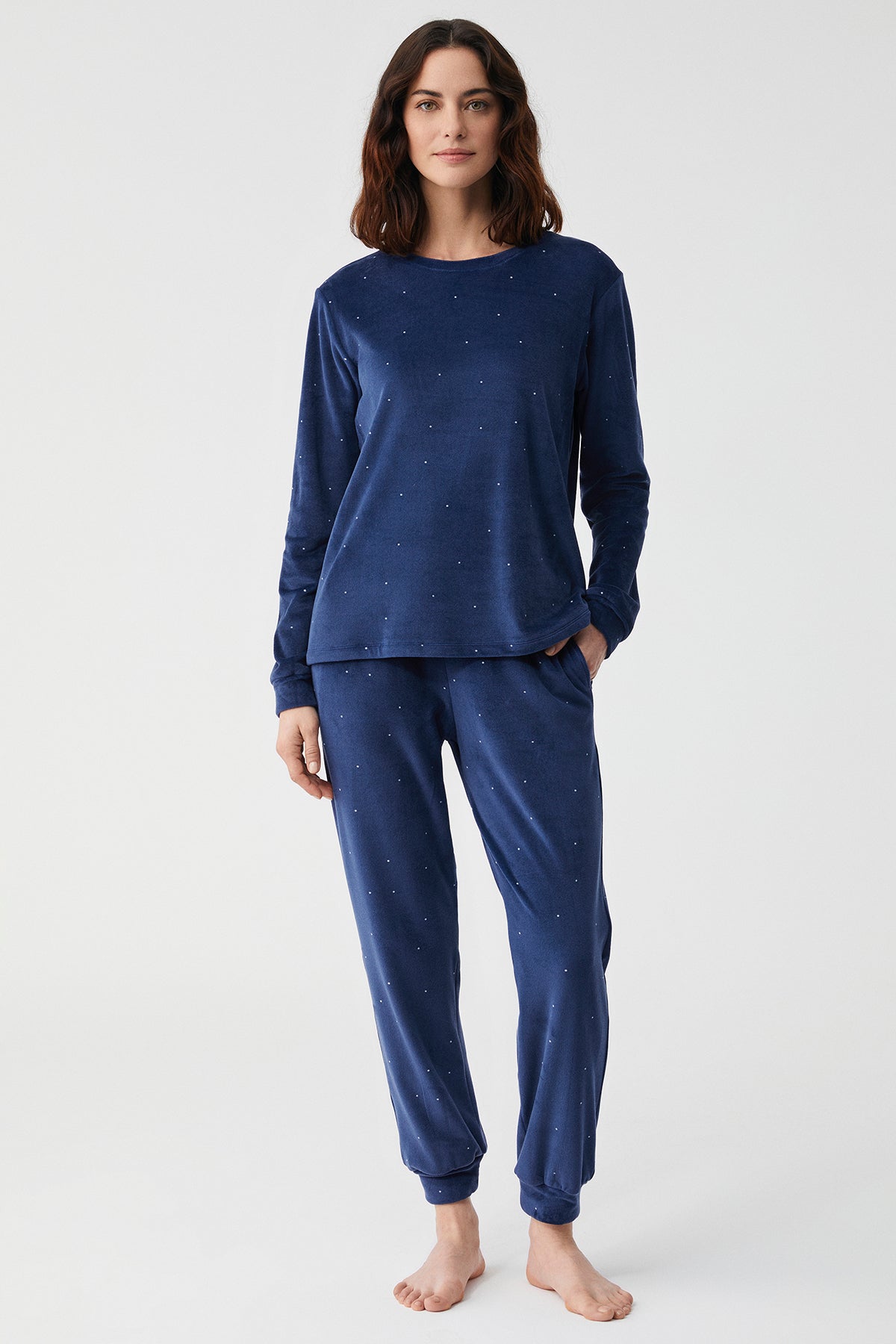 Étoile de Myosotis - Ensemble 2 Pcs - Élégance veloutée et confort constellé