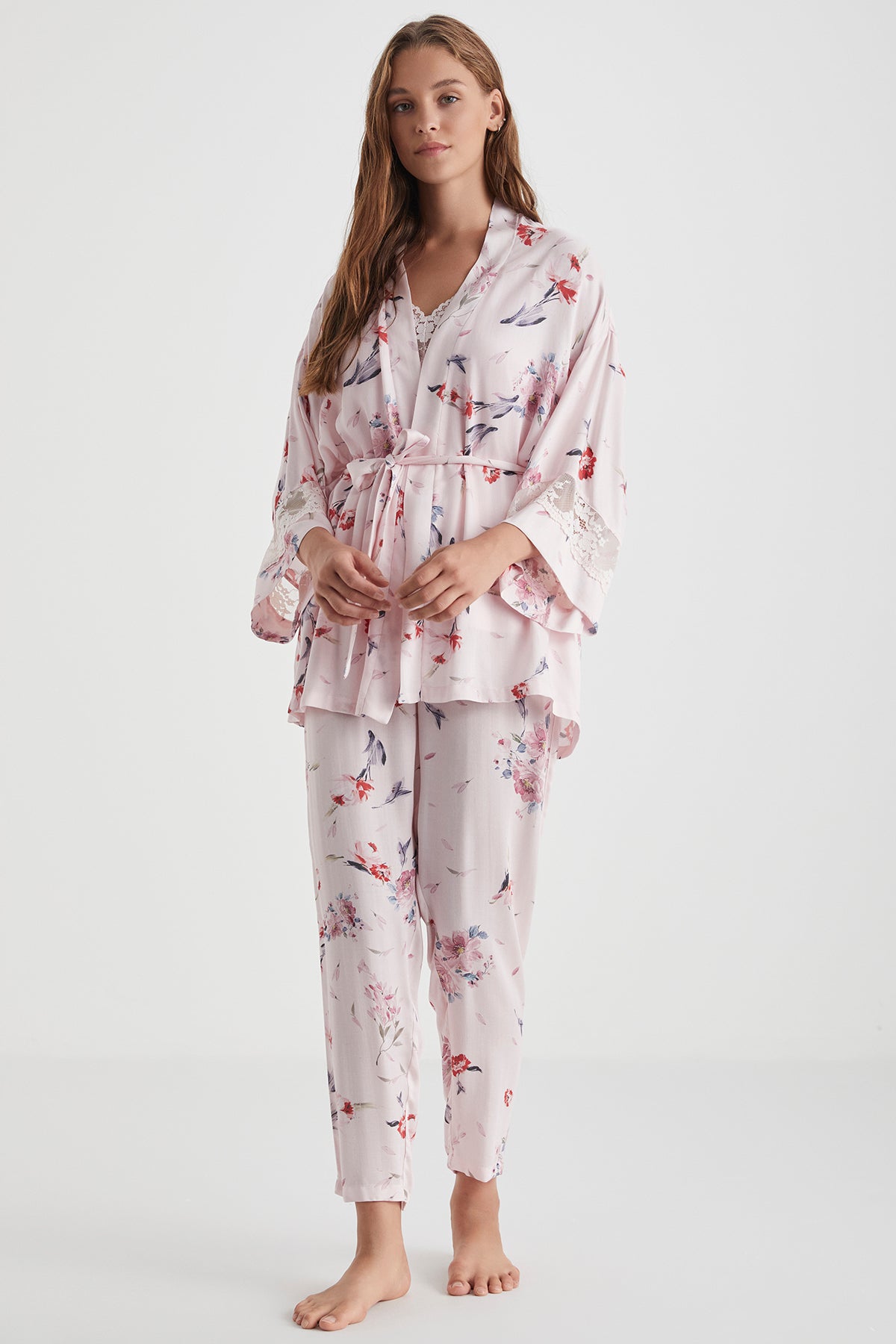 Fraîche Élégance – Ensemble 3 pcs en fleurs - Poésie douce et raffinement poudré