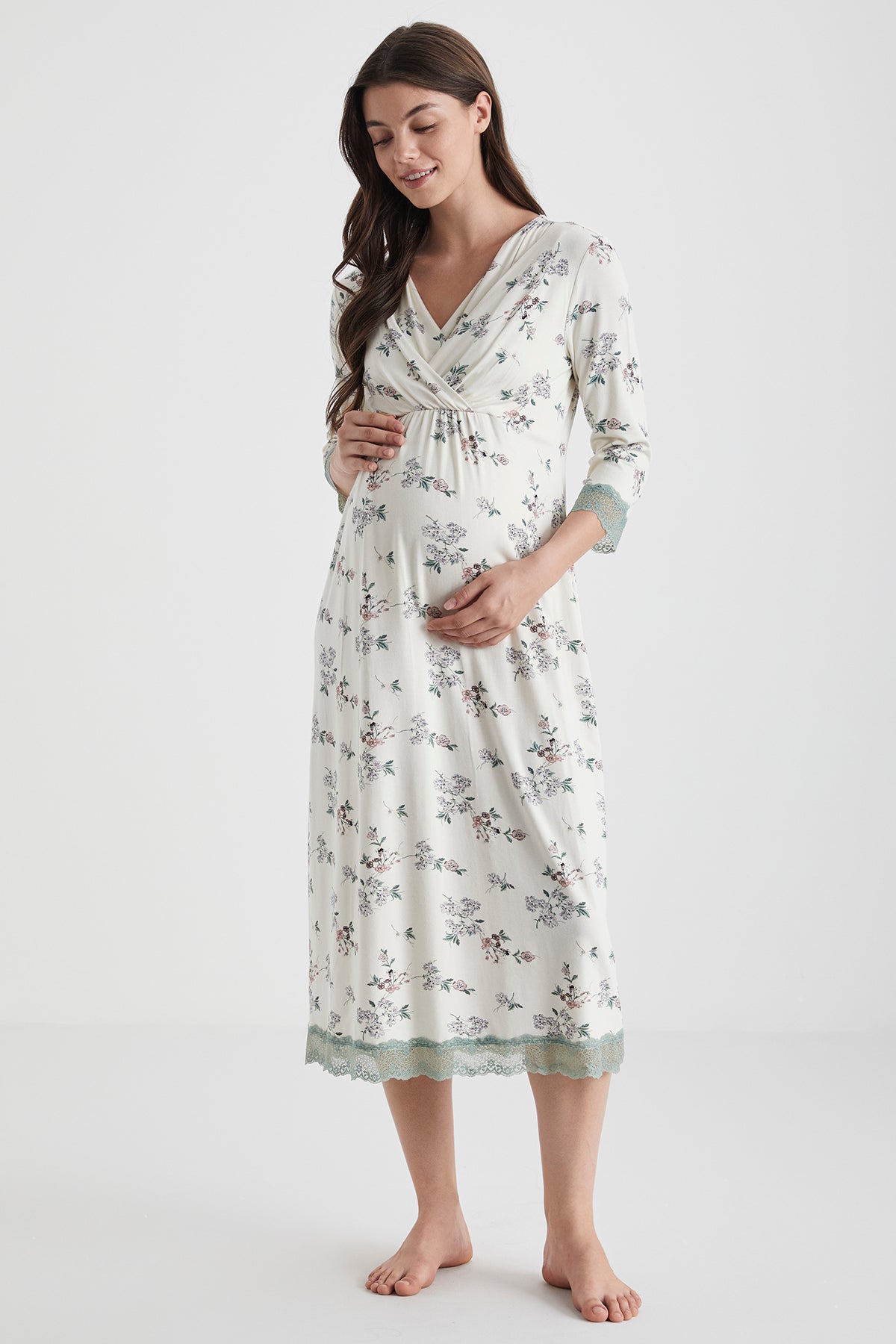 Fleur de Lune - Robe maternité - Caresse florale et confort aérien