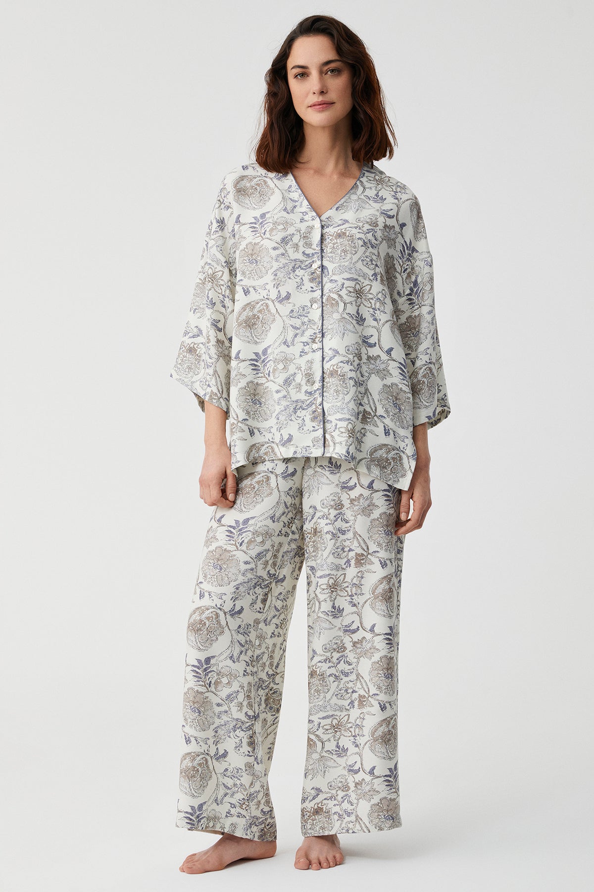 Lueur Magnolia - Pyjama 2 Pcs  - Élégance décontractée et harmonie florale