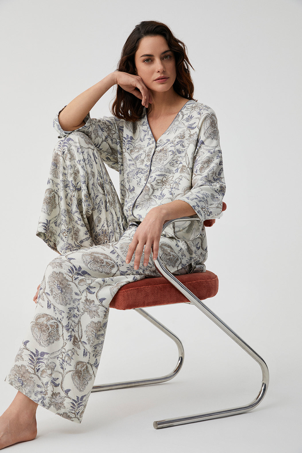 Lueur Magnolia - Pyjama 2 Pcs  - Élégance décontractée et harmonie florale