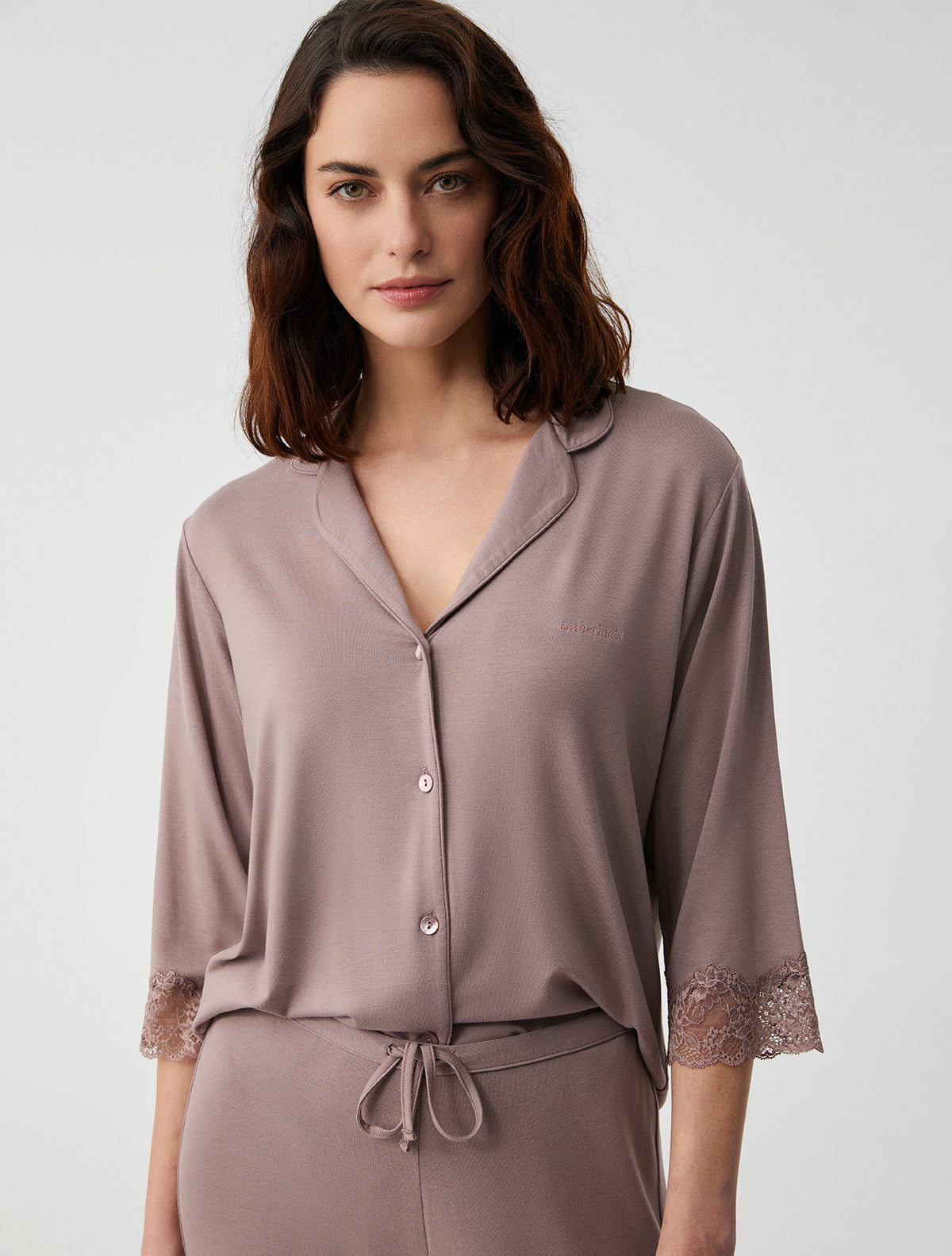 Pivoine Poudrée - Pyjama 2 Pcs - Confort élégant et douceur envoûtante