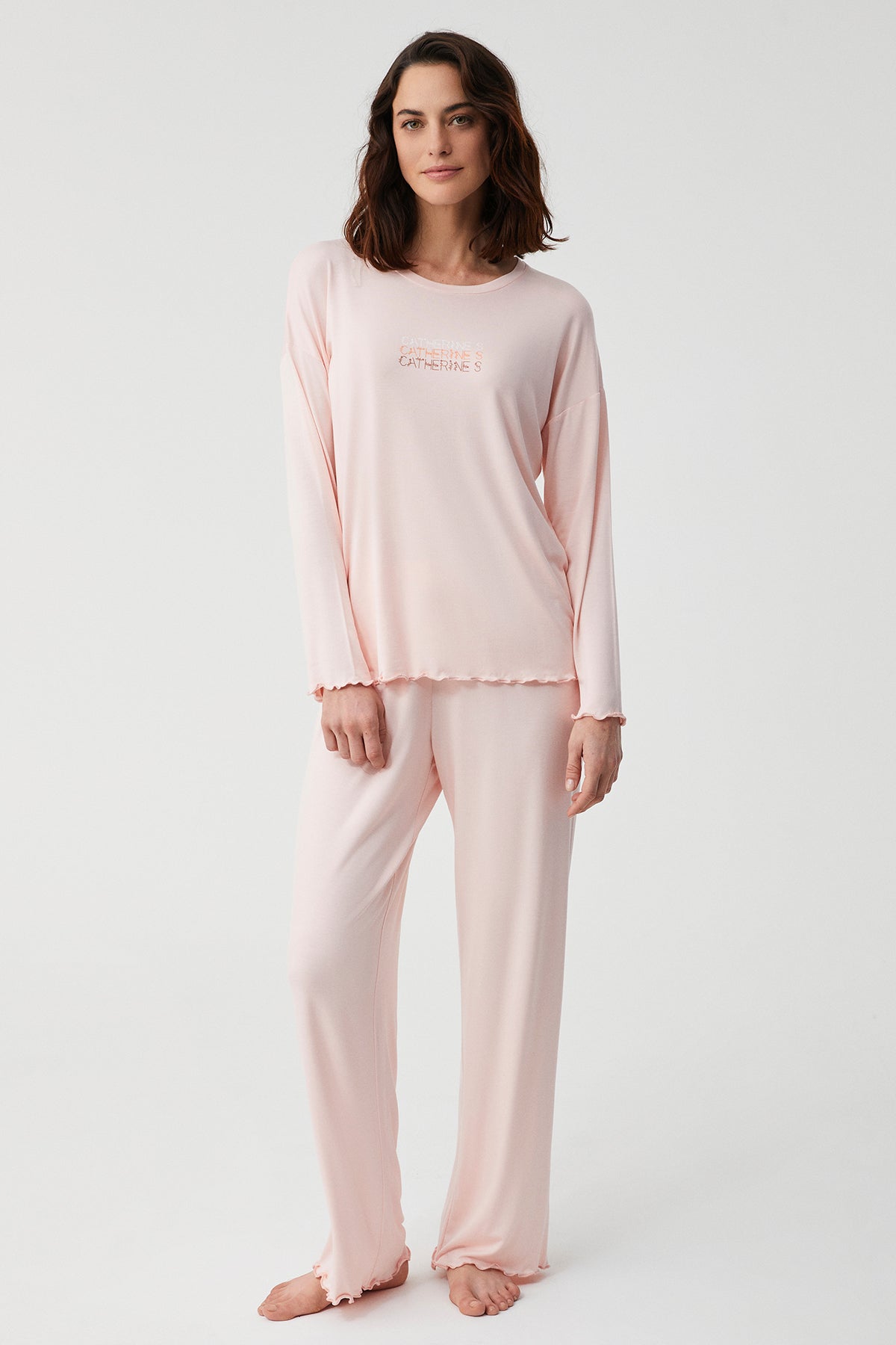 Pivoine de Lune - Pyjama 2 Pcs - Élégance douce et féminité paisible
