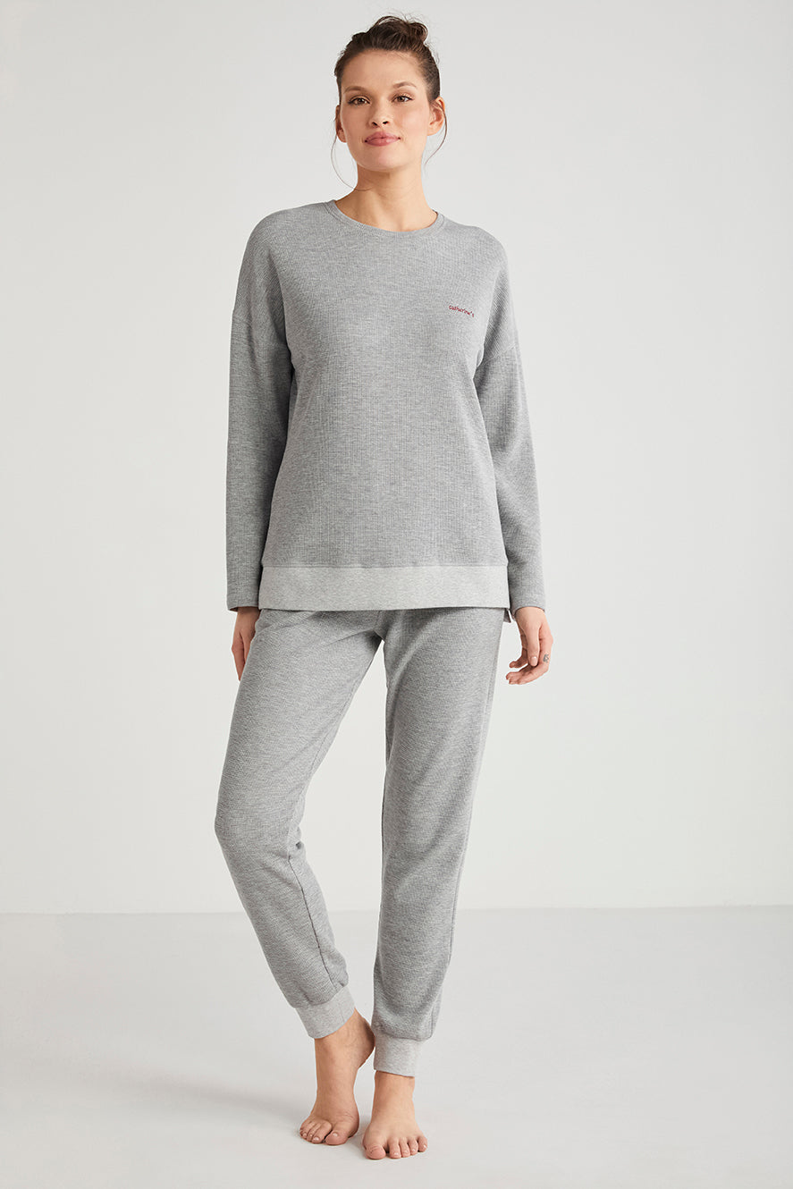 Ensemble pyjama femme gris clair CN