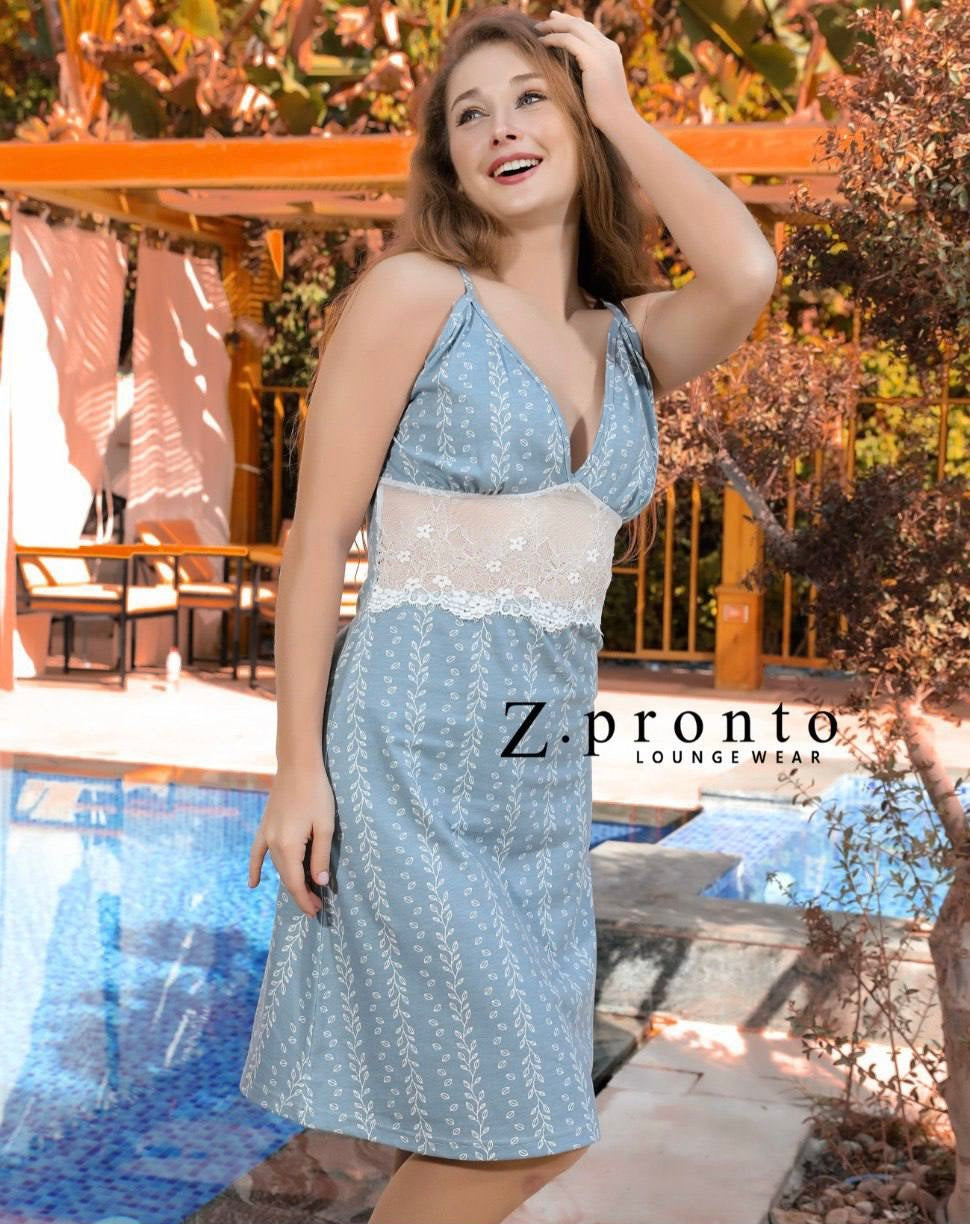 Blue Breeze - Robe Courte bleue ciel - Confort apaisant et légèreté absolue